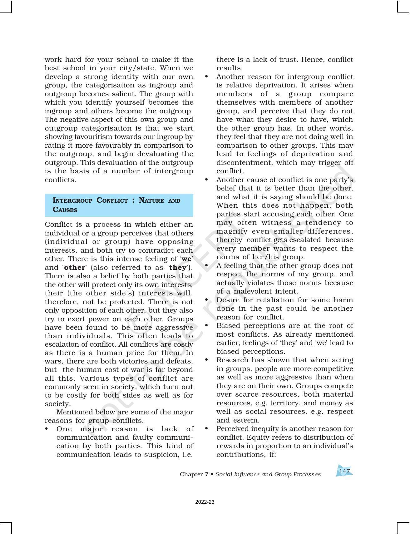 NCERT Book for Class 12 Psychology Chapter 7 Social Influence and Group Processes - Page 19