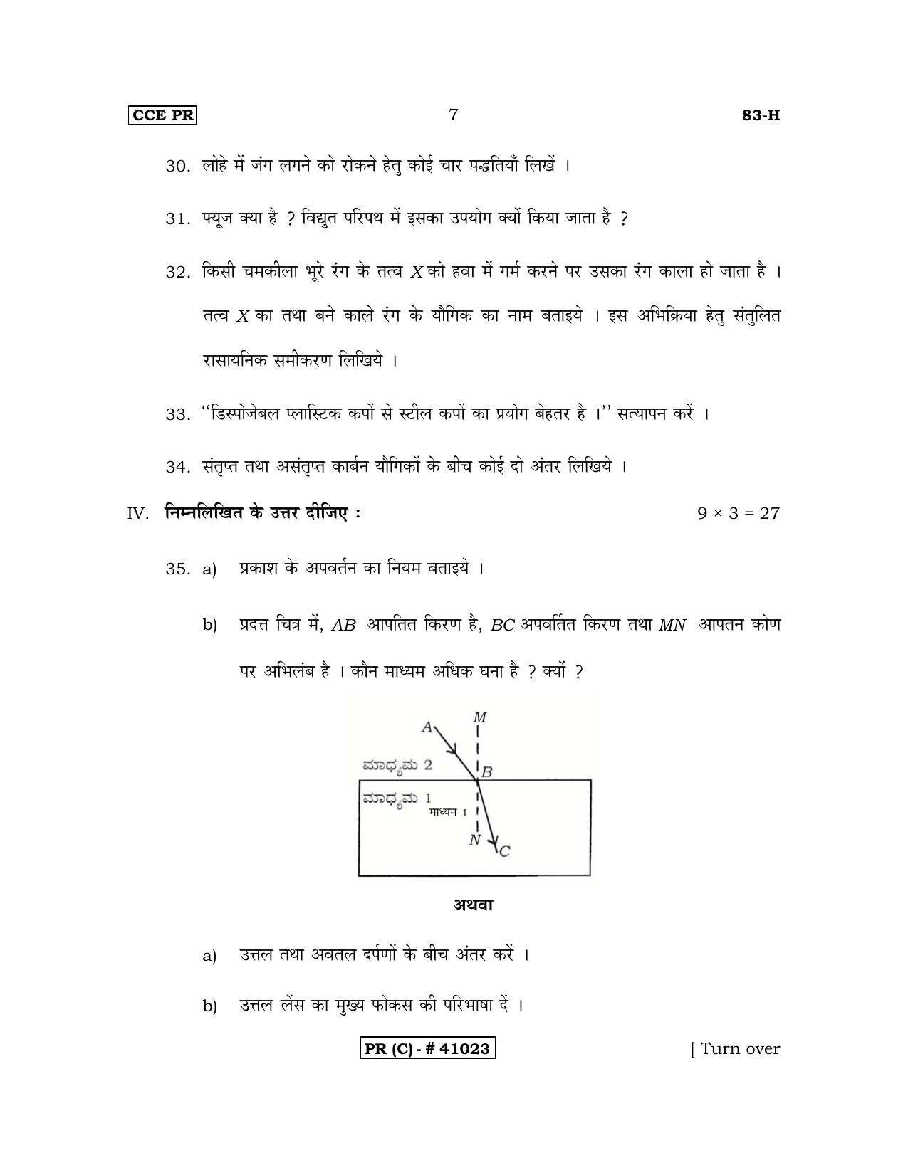 Karnataka SSLC Science Hindi Medium (Supplementary)-C Question Paper 2020 - Page 7