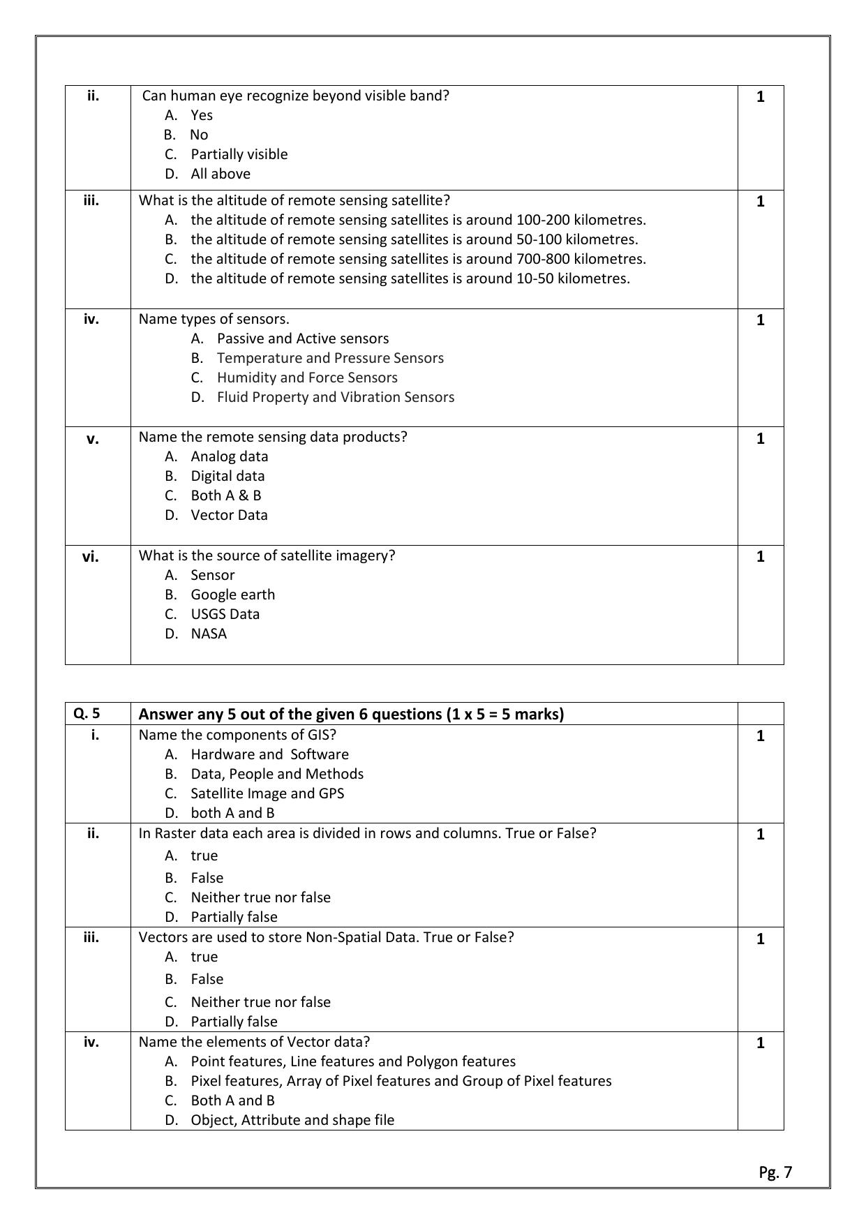 CBSE Class 11: GEOSPATIAL TECHNOLOGY 2024 Sample Paper - Page 7