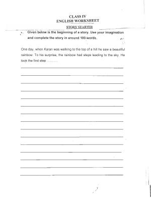 Worksheet for Class 4 English Assignment 27