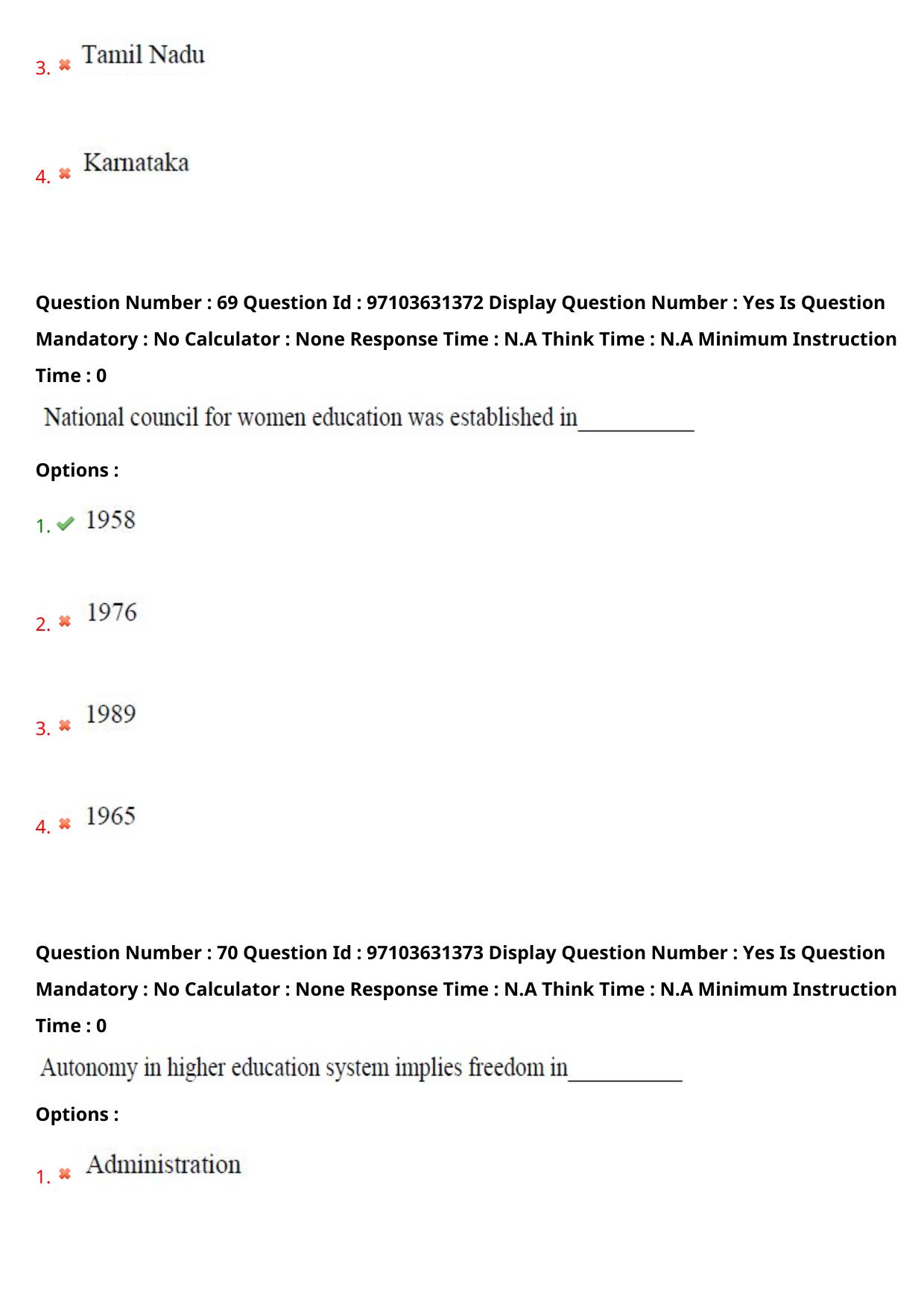 AP RCET 2024 Tourism Management Question Paper - Page 43