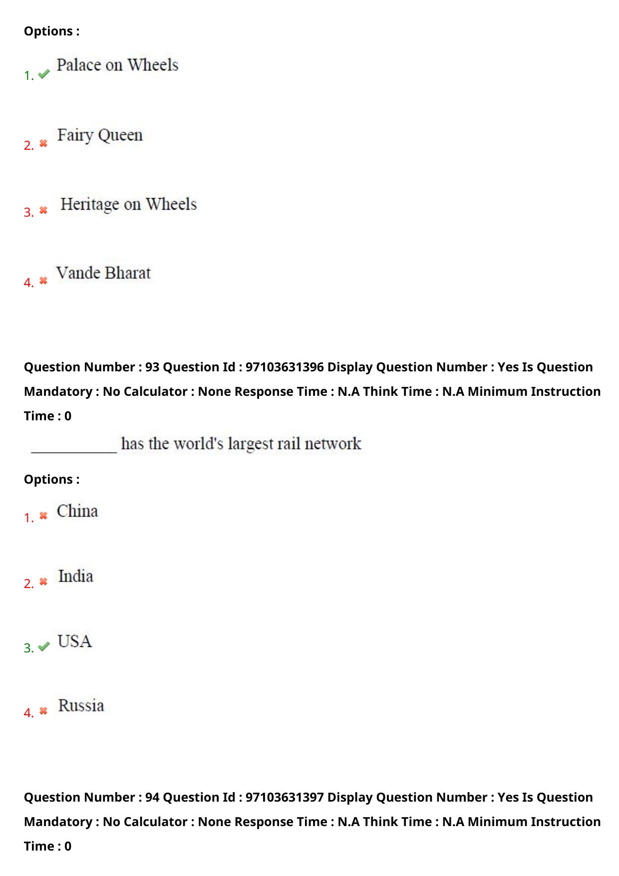 AP RCET 2024 Tourism Management Question Paper - Page 56