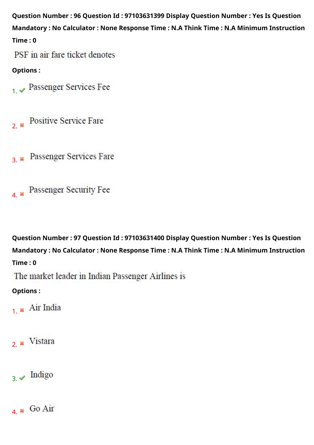 AP RCET 2024 Tourism Management Question Paper - Page 58
