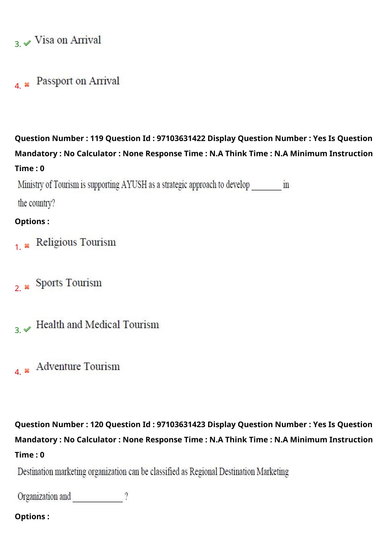 AP RCET 2024 Tourism Management Question Paper - Page 70
