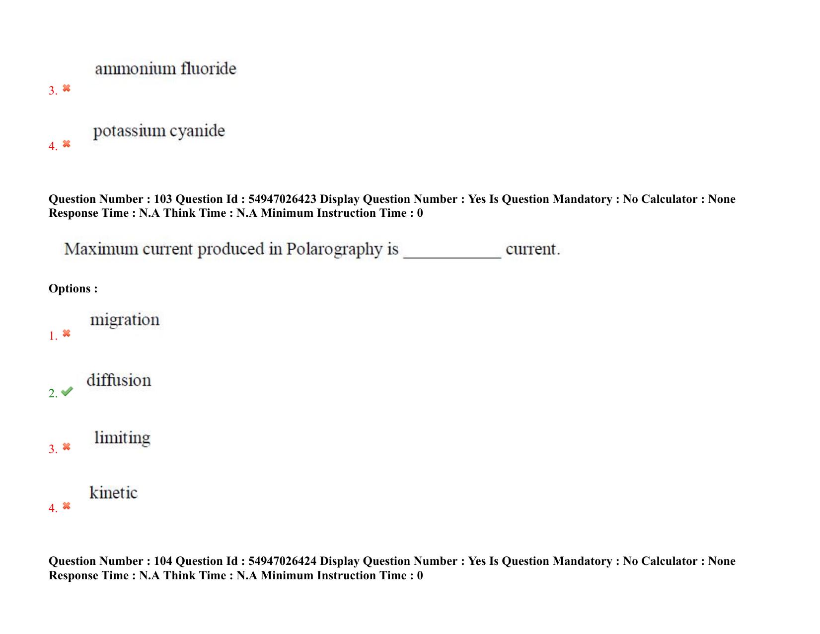 AP RCET 2022: Pharmacy - 18-10-2022 (Tuesday) Session-II: Question Paper With keys - Page 83