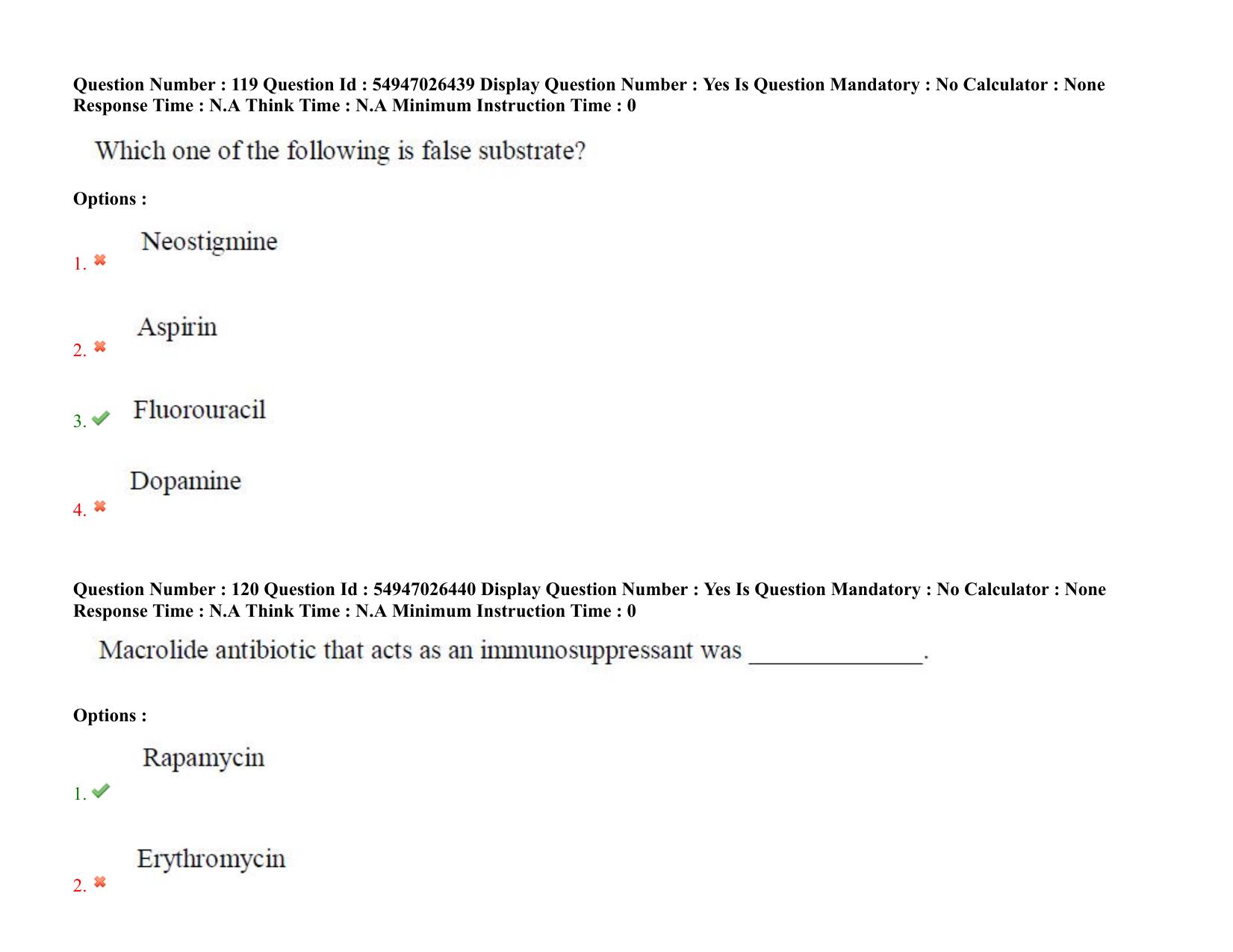 AP RCET 2022: Pharmacy - 18-10-2022 (Tuesday) Session-II: Question Paper With keys - Page 94