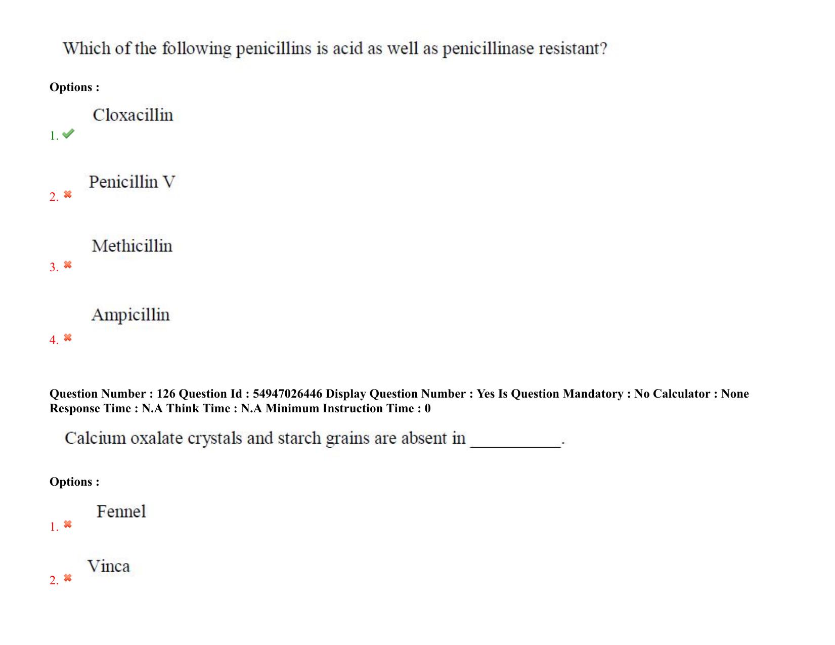 AP RCET 2022: Pharmacy - 18-10-2022 (Tuesday) Session-II: Question Paper With keys - Page 98