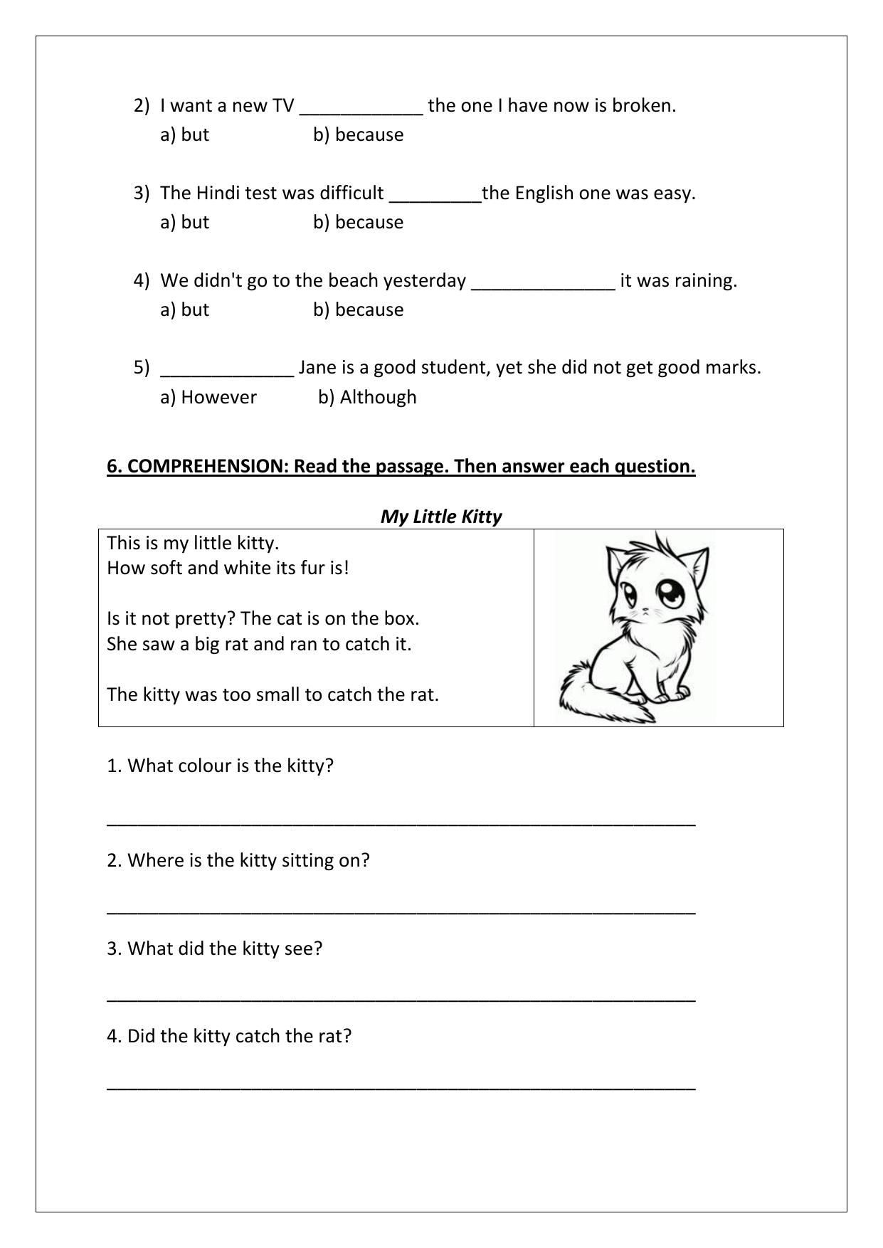 Worksheet for Class 3 English Assignment 23 - Page 3