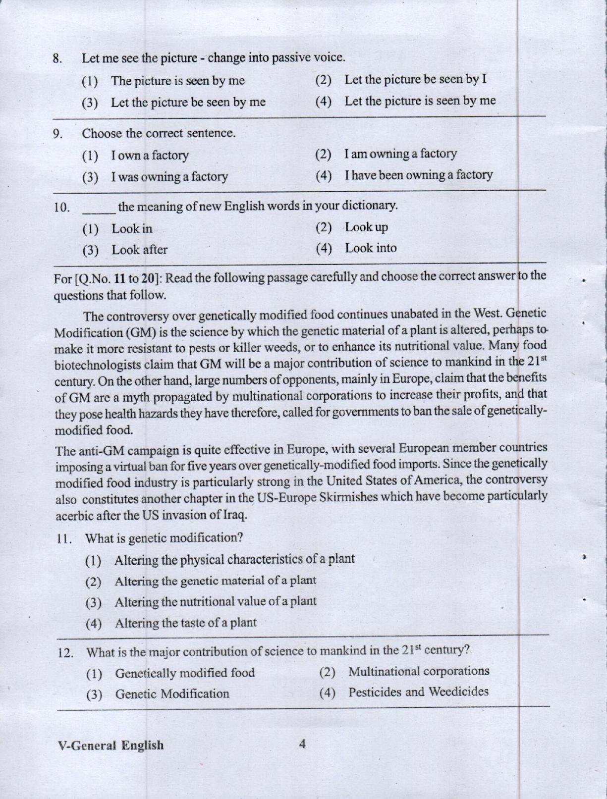 APRDC CET 2023 B.A. E&T Model Paper - Page 3