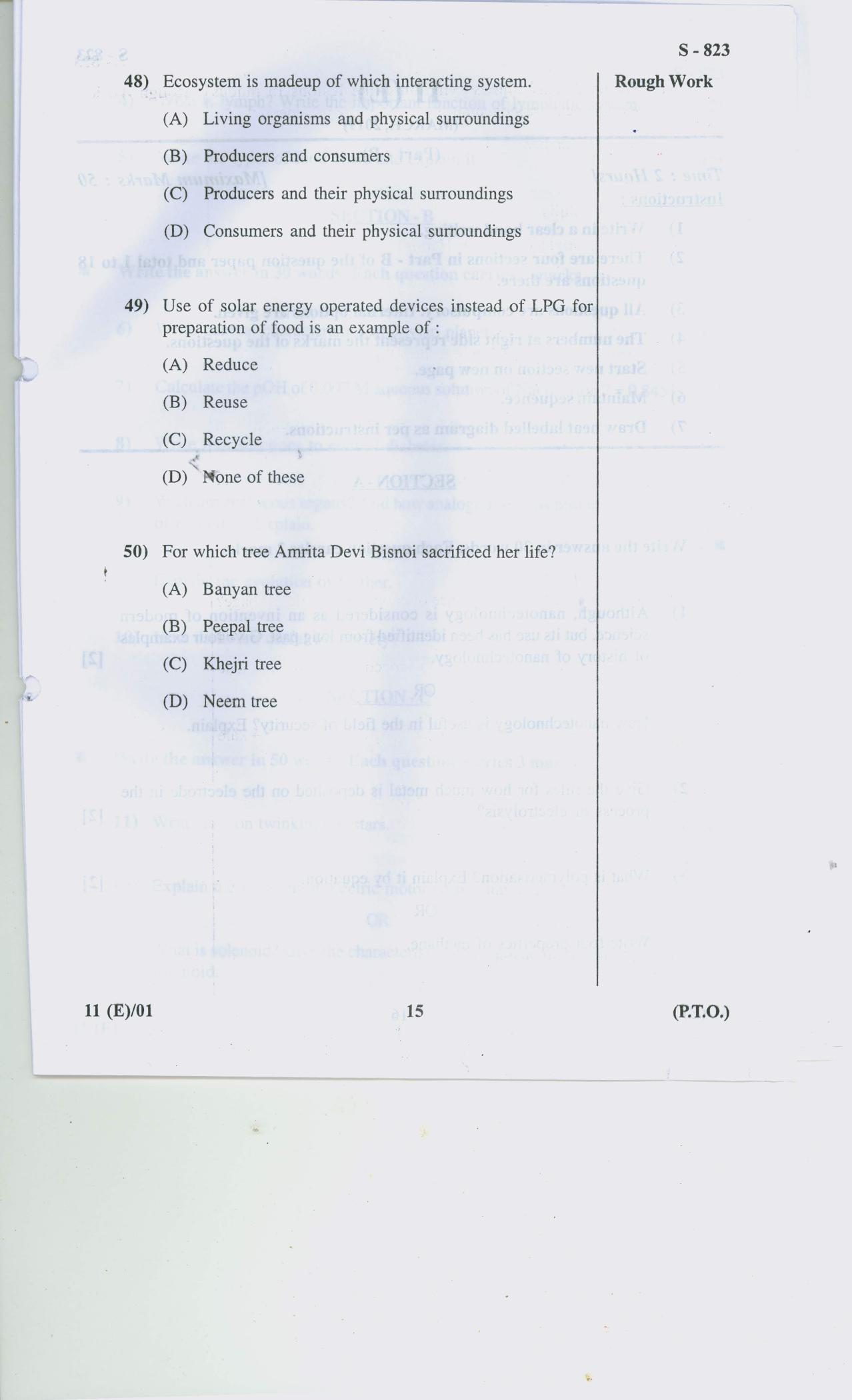 Gujarat Board Class 10th 11 ENGLISH 2019 Question Paper - Page 15