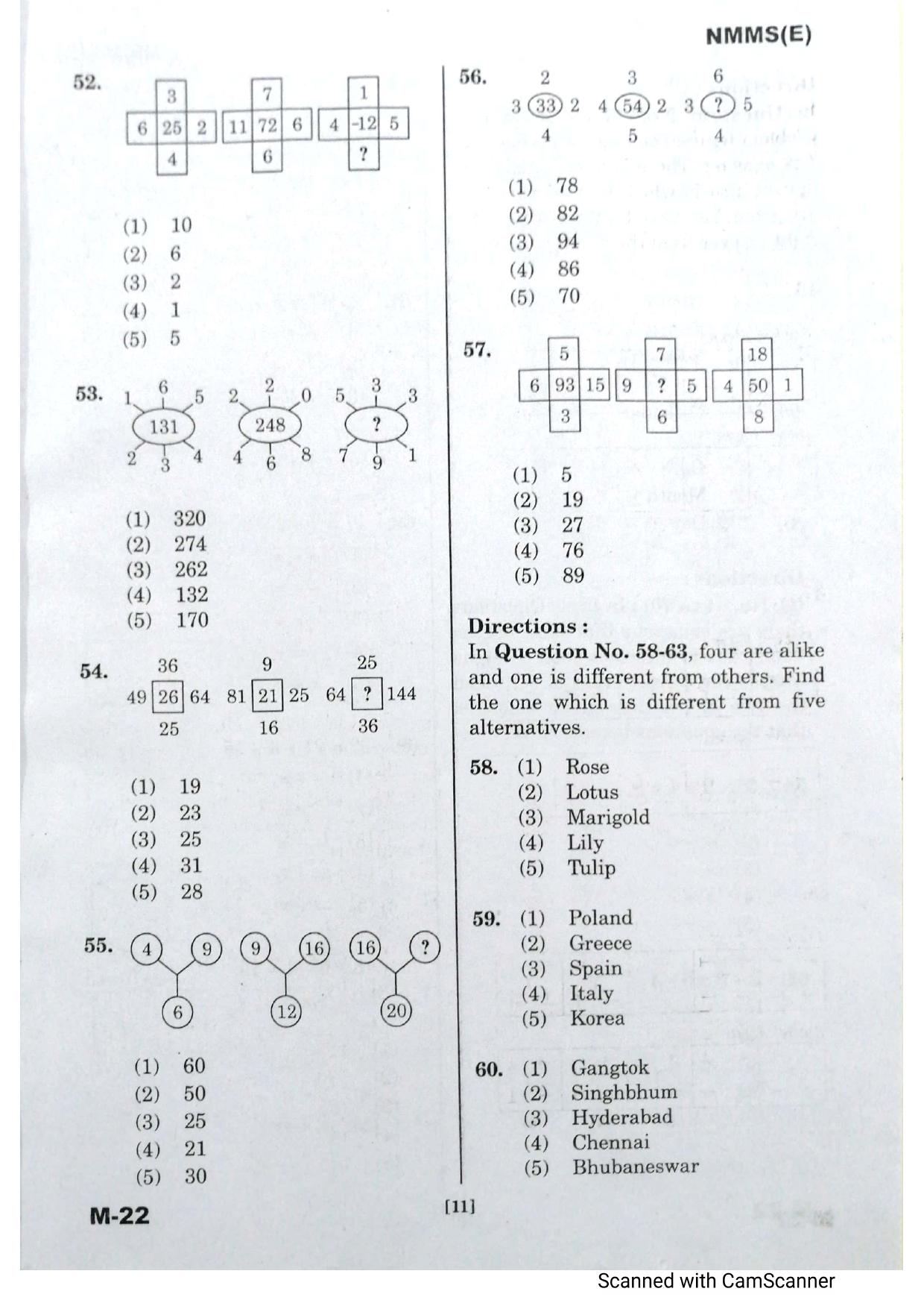 Telangana NMMS February 2021 English Question Paper - Page 11