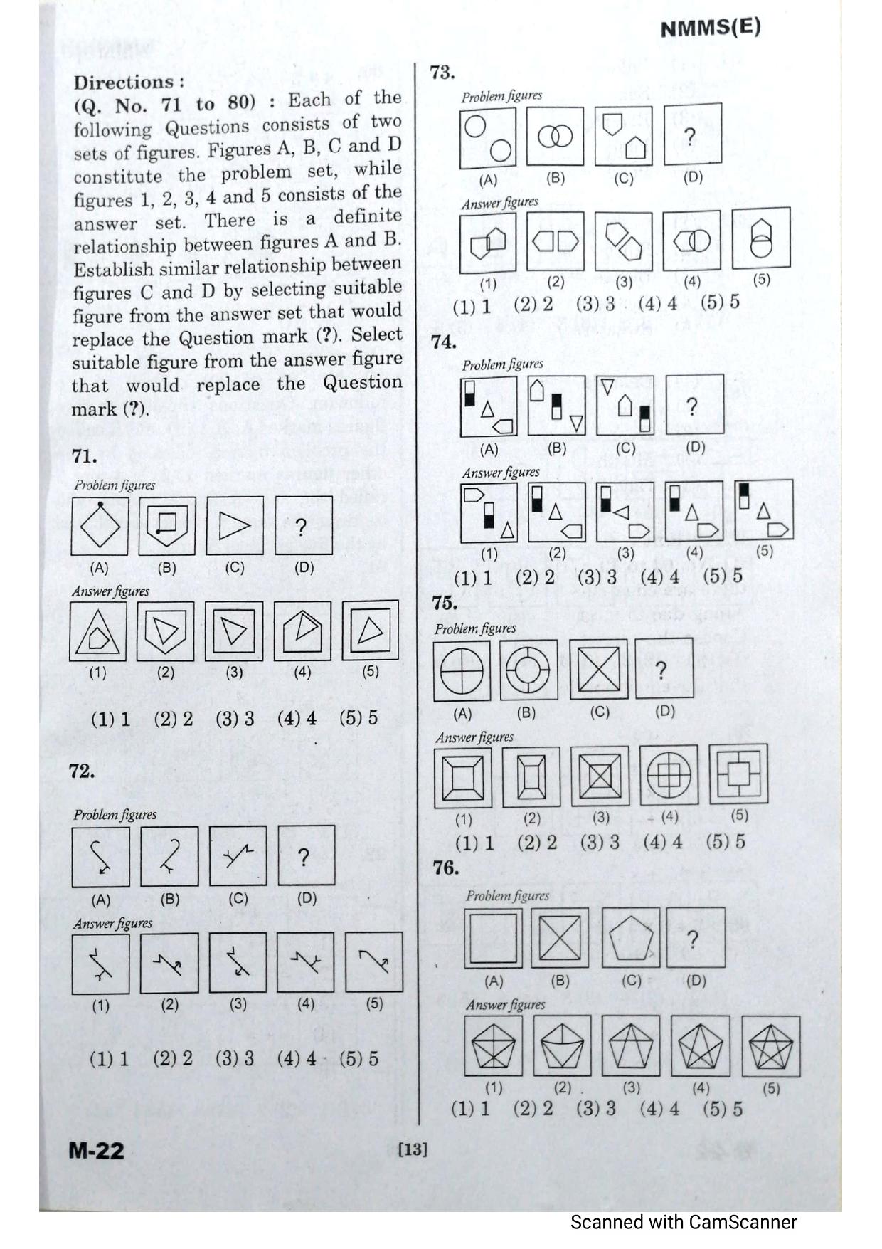 Telangana NMMS February 2021 English Question Paper - Page 13