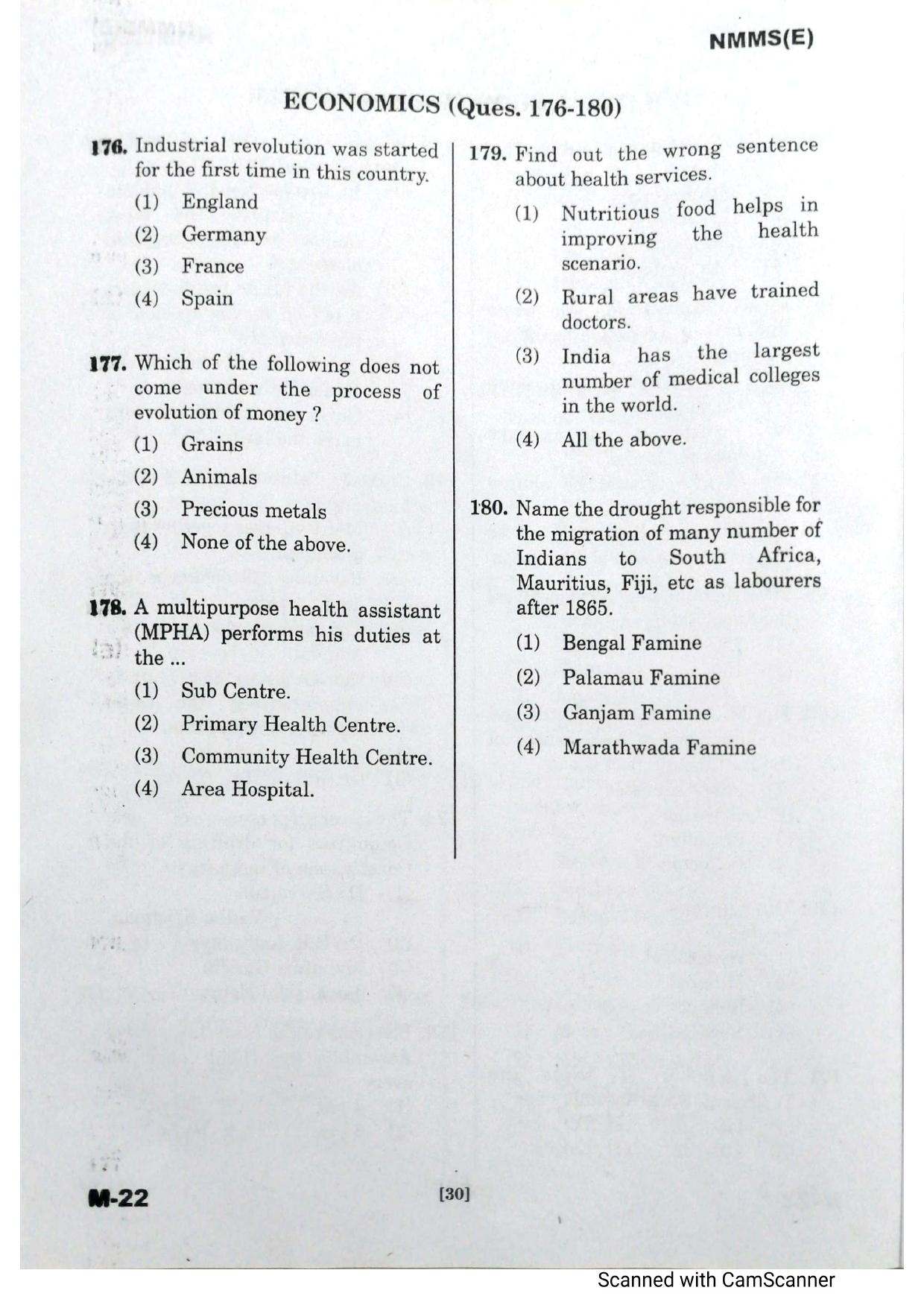Telangana NMMS February 2021 English Question Paper - Page 28