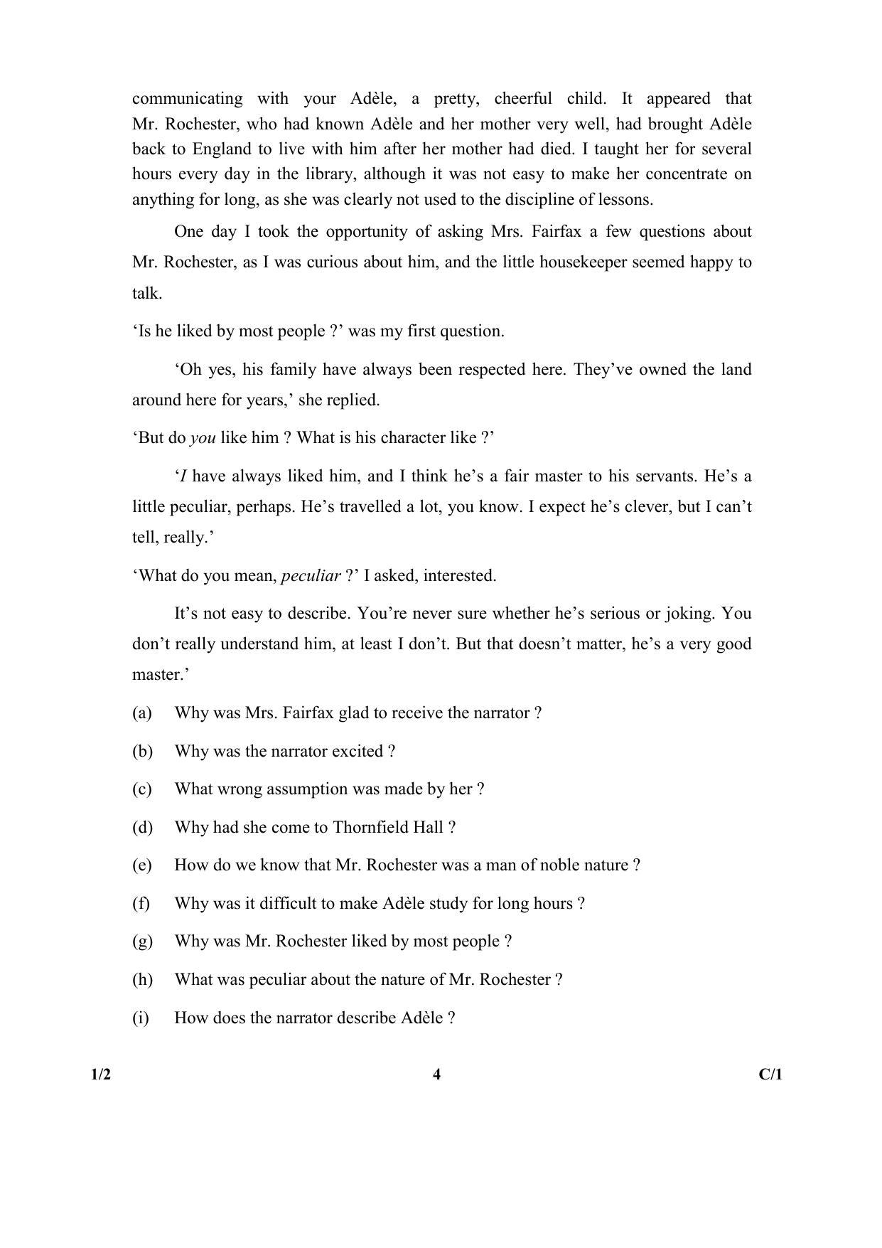 CBSE Class 10 1-2 (Eng.) (Communicative) 2018 Compartment Question Paper - Page 4