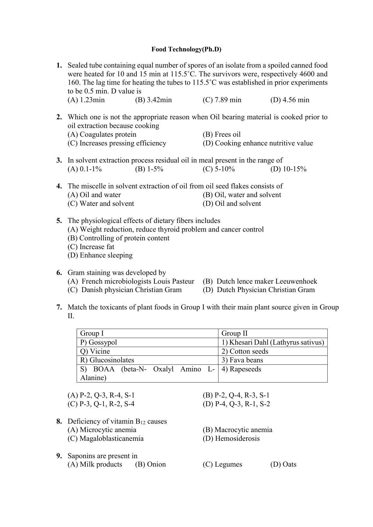 PU MPET Biotechnology Engineering 2022 Question Papers - Page 27