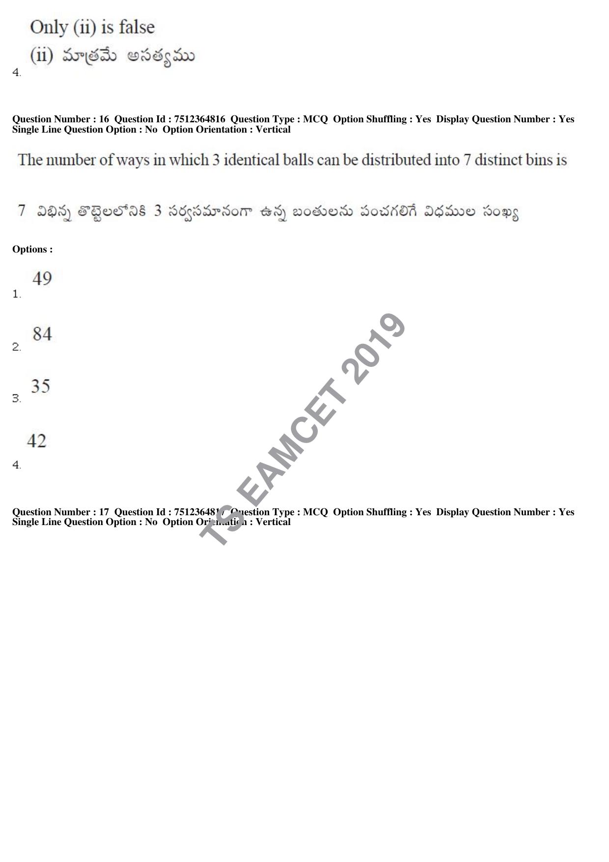 TS EAMCET 2019 Engineering Question Paper with Key (4 May 2019 Afternoon) - Page 13