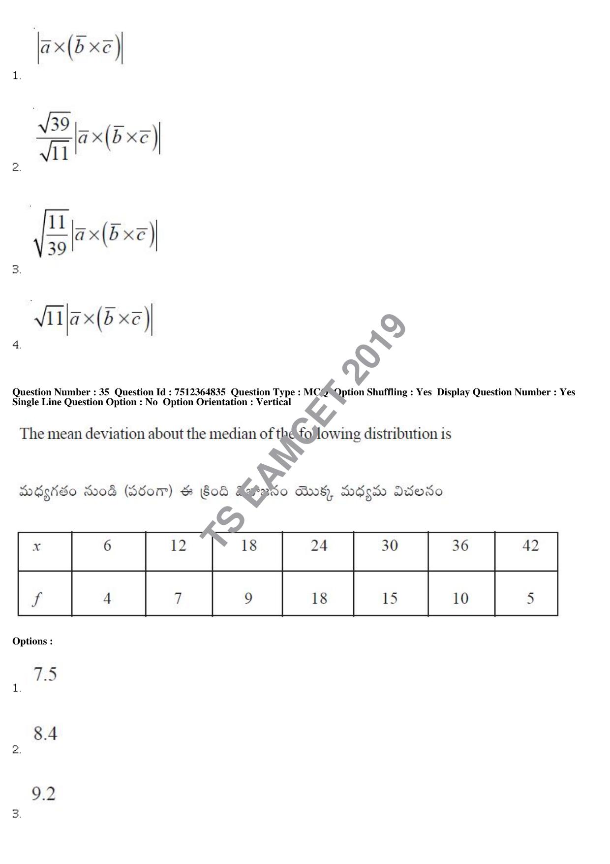 TS EAMCET 2019 Engineering Question Paper with Key (4 May 2019 Afternoon) - Page 27