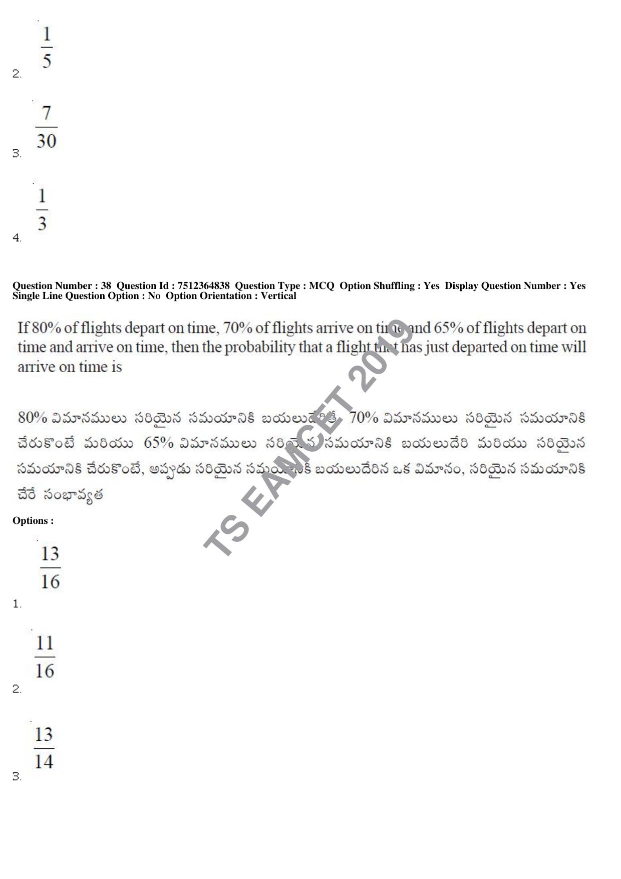 TS EAMCET 2019 Engineering Question Paper with Key (4 May 2019 Afternoon) - Page 29