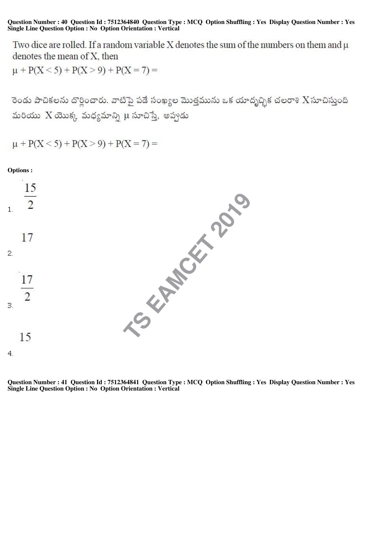 TS EAMCET 2019 Engineering Question Paper with Key (4 May 2019 Afternoon) - Page 31