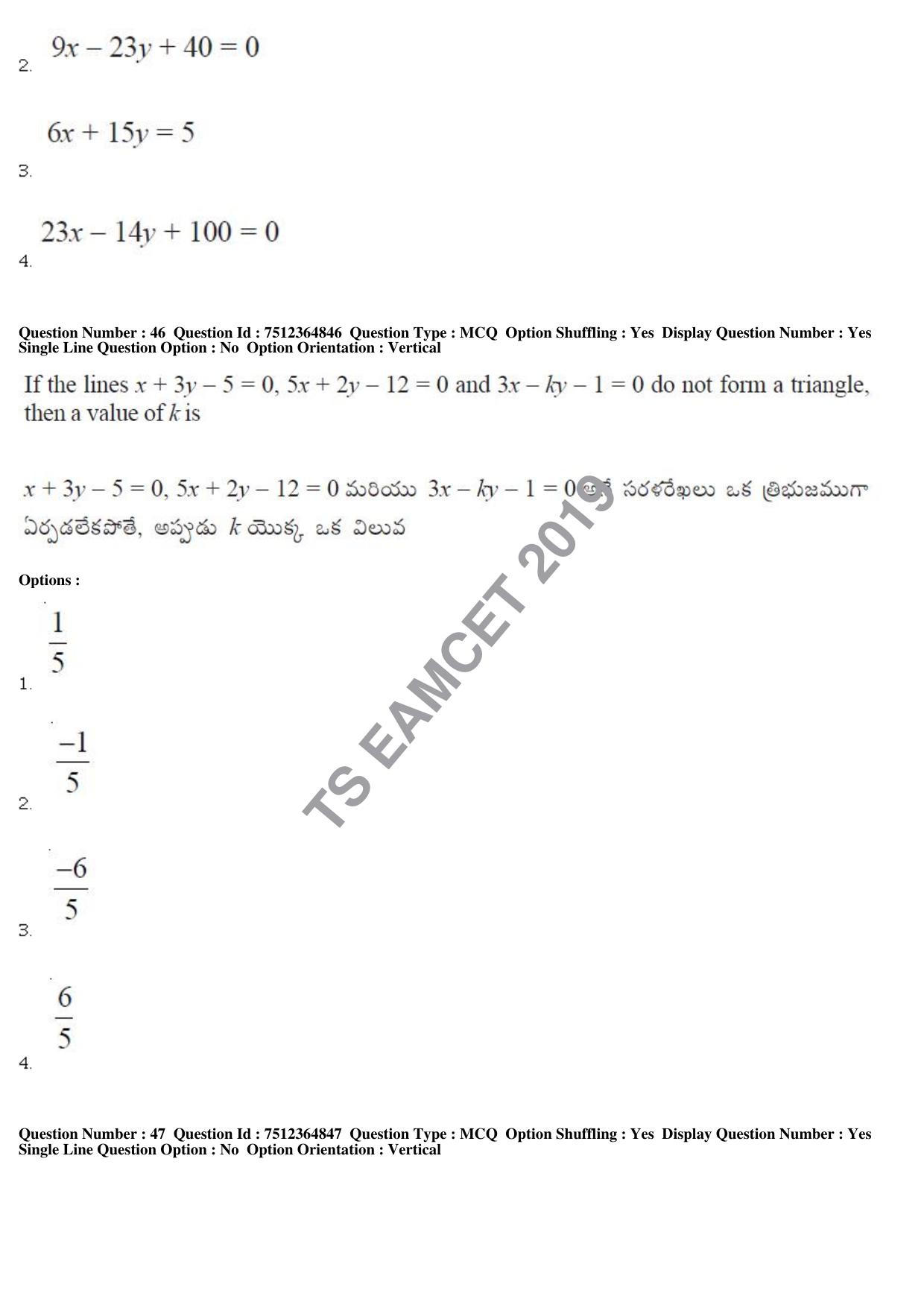 TS EAMCET 2019 Engineering Question Paper with Key (4 May 2019 Afternoon) - Page 36