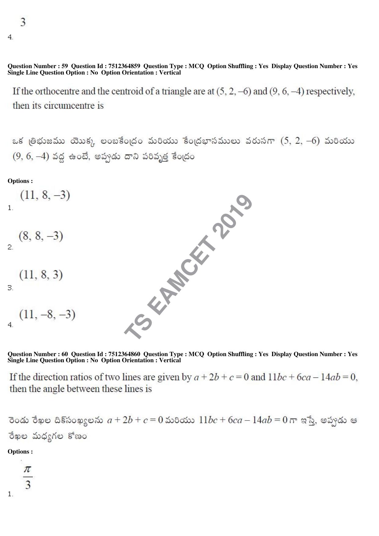 TS EAMCET 2019 Engineering Question Paper with Key (4 May 2019 Afternoon) - Page 46