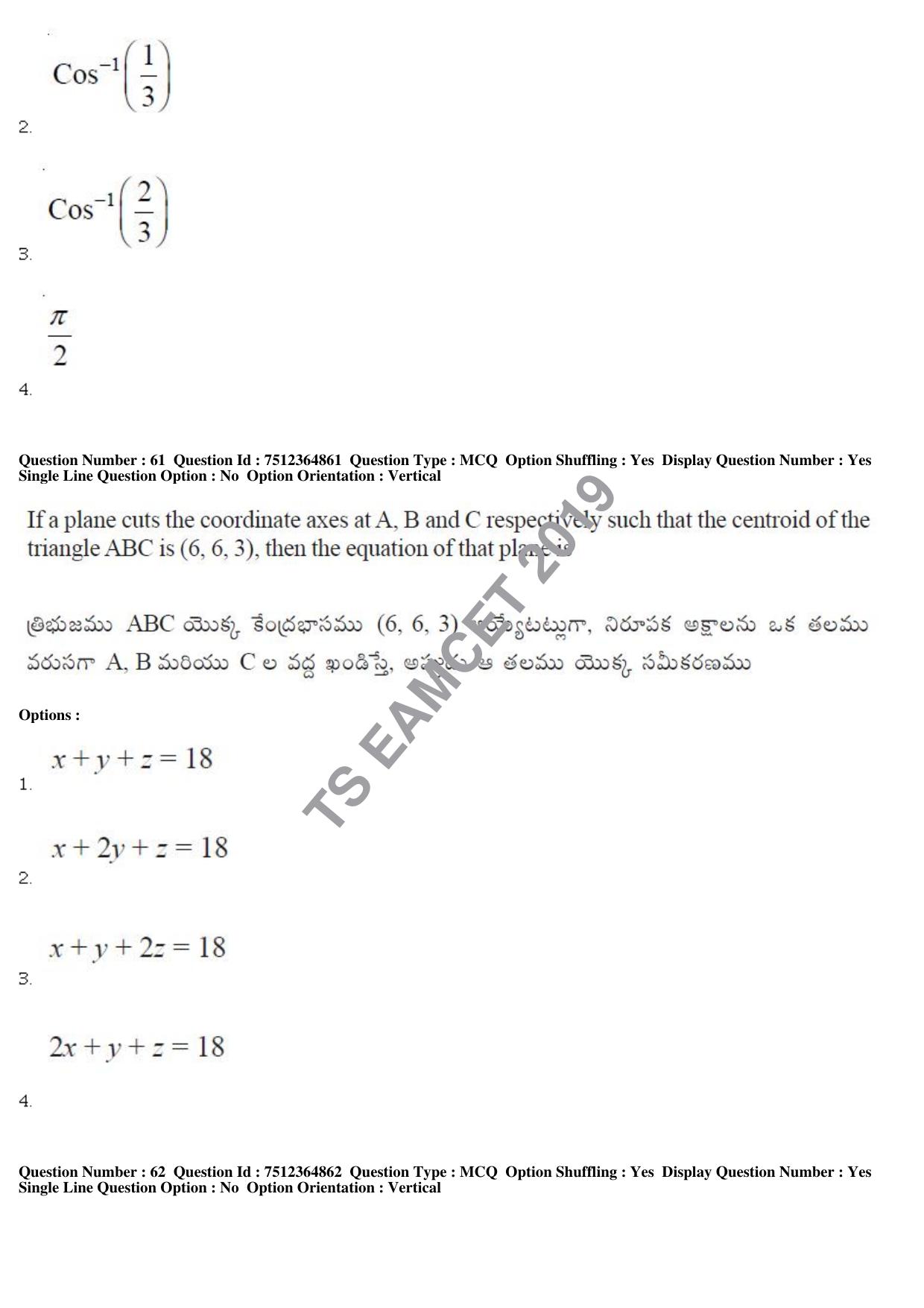 TS EAMCET 2019 Engineering Question Paper with Key (4 May 2019 Afternoon) - Page 47