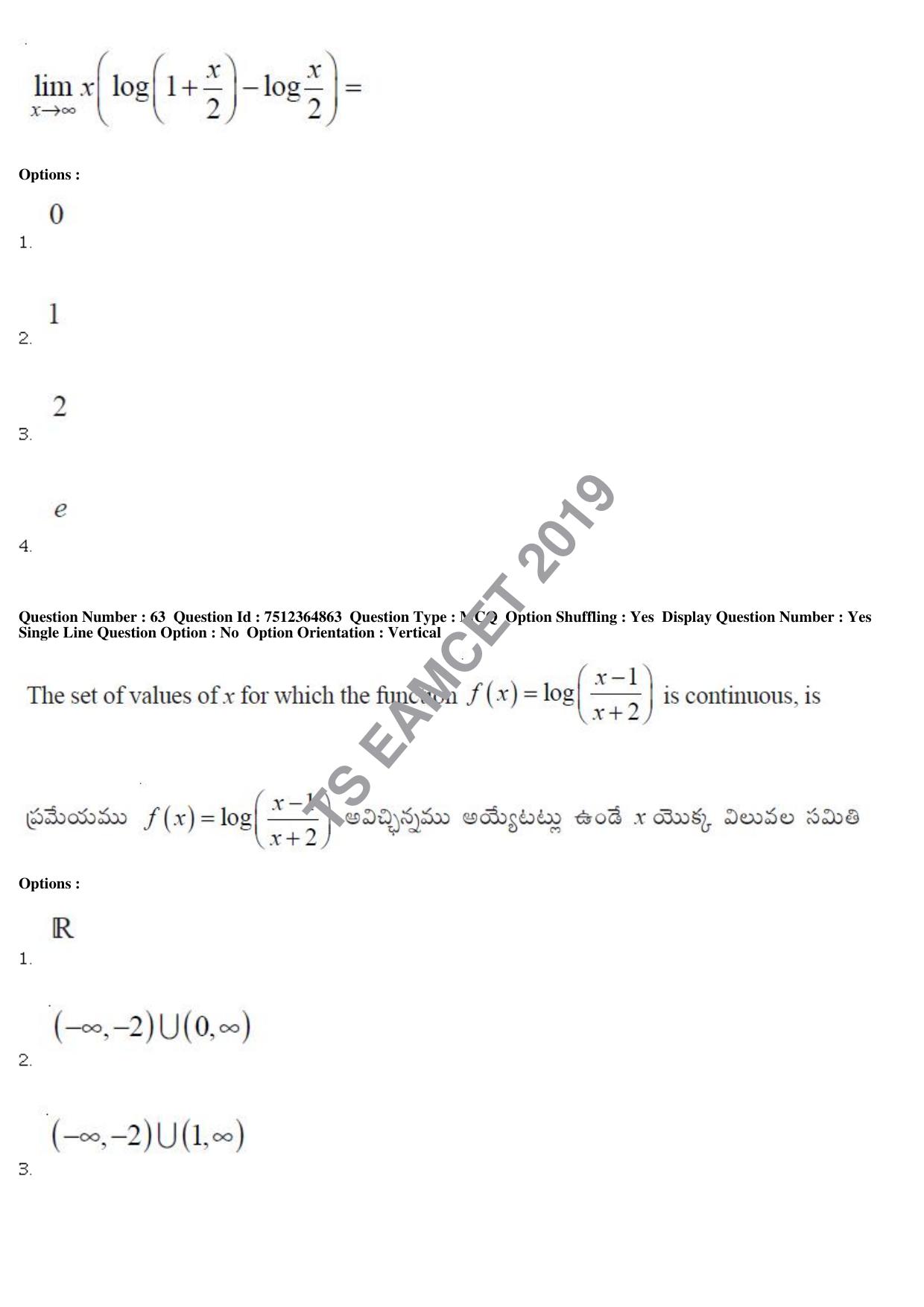 TS EAMCET 2019 Engineering Question Paper with Key (4 May 2019 Afternoon) - Page 48