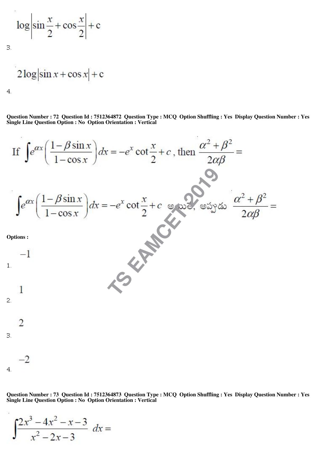 TS EAMCET 2019 Engineering Question Paper with Key (4 May 2019 Afternoon) - Page 55