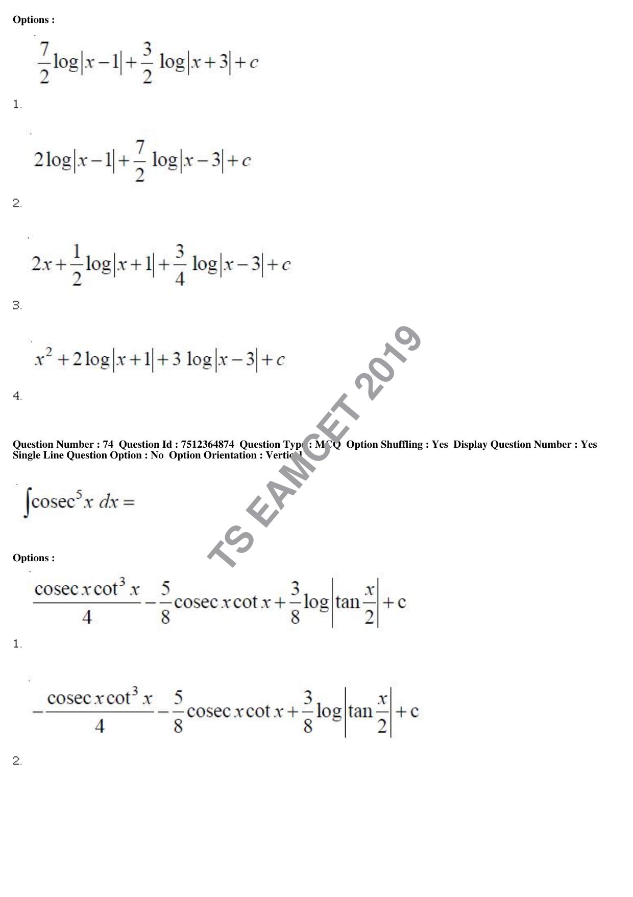 TS EAMCET 2019 Engineering Question Paper with Key (4 May 2019 Afternoon) - Page 56