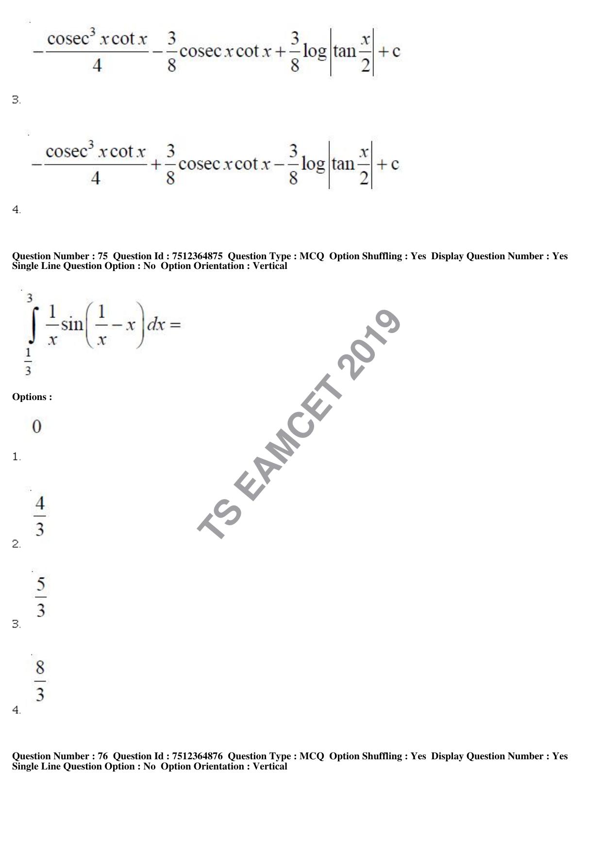 TS EAMCET 2019 Engineering Question Paper with Key (4 May 2019 Afternoon) - Page 57