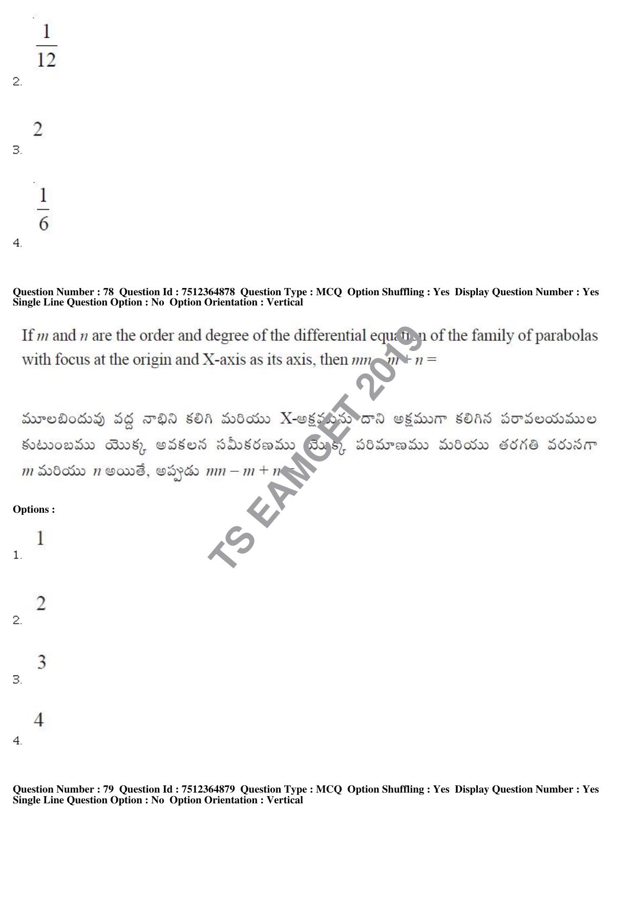 TS EAMCET 2019 Engineering Question Paper with Key (4 May 2019 Afternoon) - Page 59