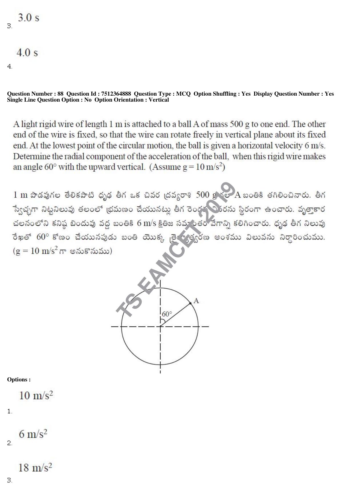 TS EAMCET 2019 Engineering Question Paper with Key (4 May 2019 Afternoon) - Page 67