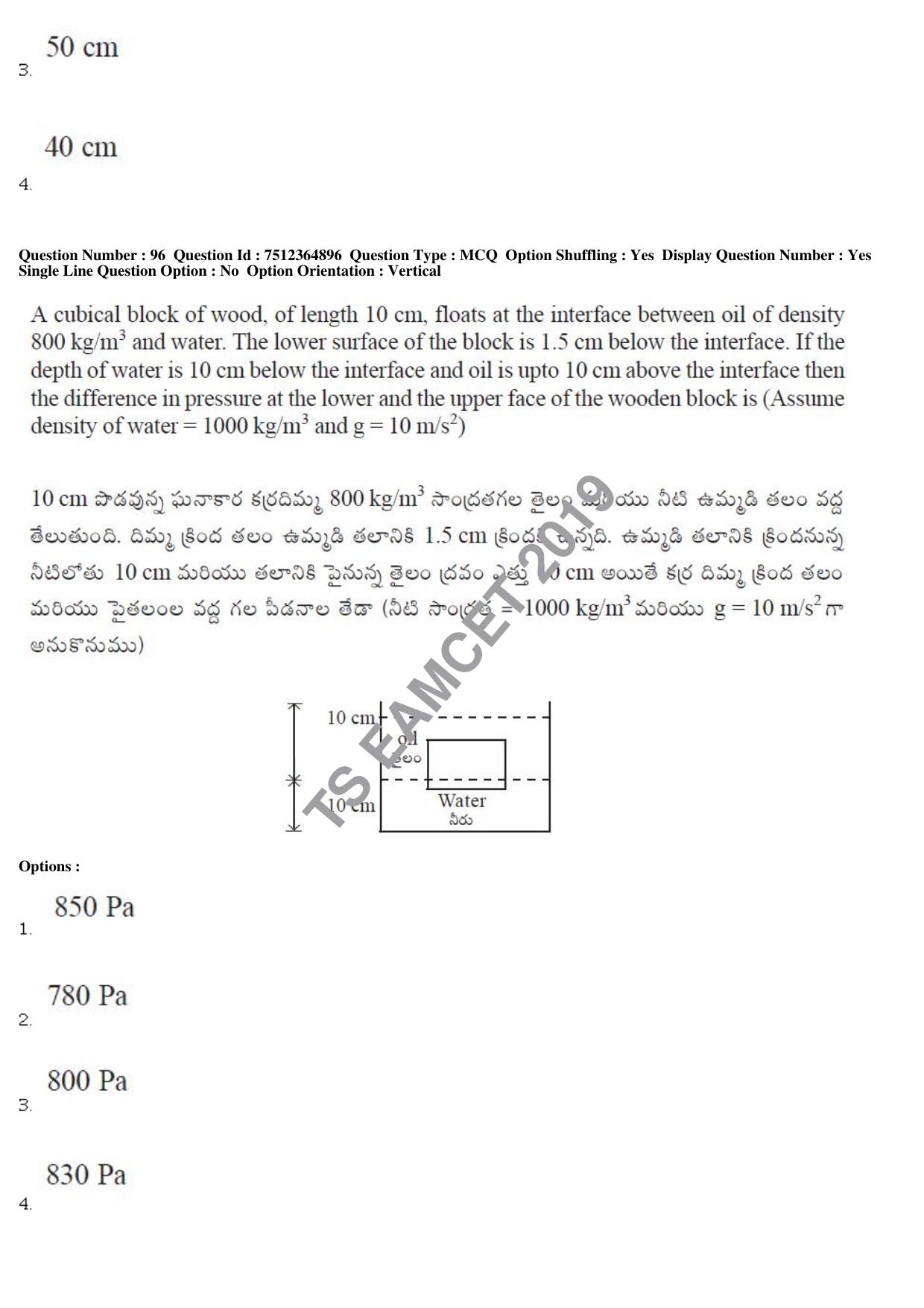 TS EAMCET 2019 Engineering Question Paper with Key (4 May 2019 Afternoon) - Page 73