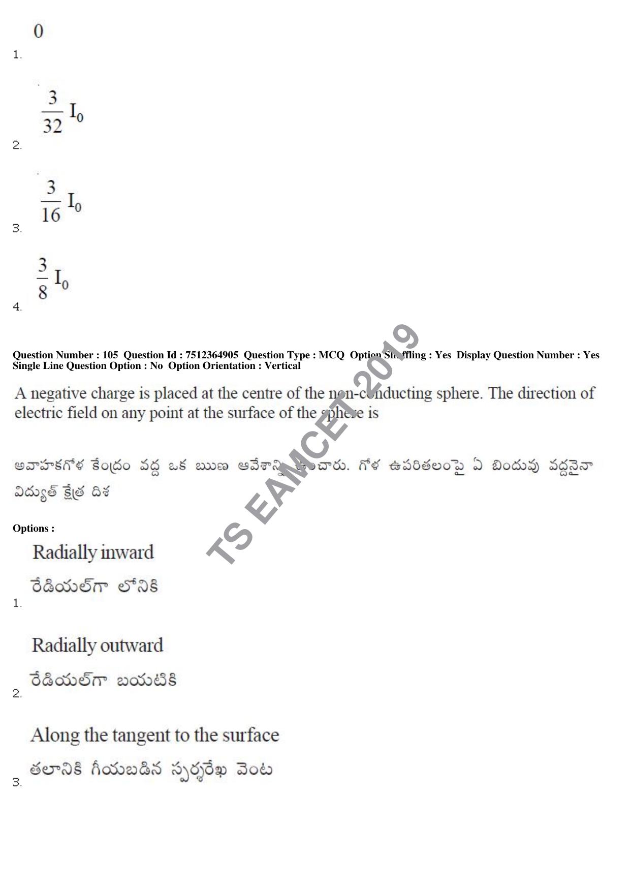 TS EAMCET 2019 Engineering Question Paper with Key (4 May 2019 Afternoon) - Page 79