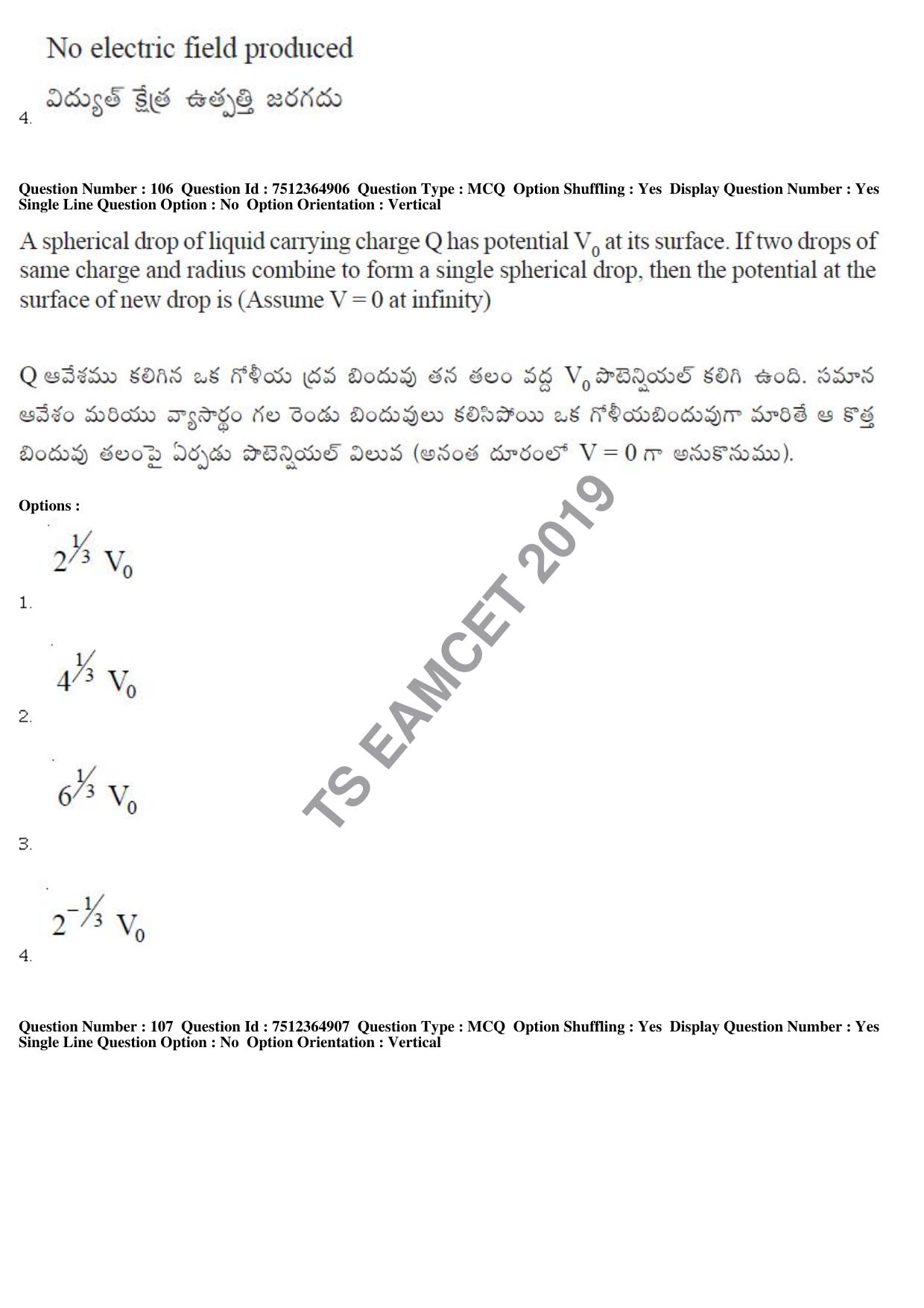 TS EAMCET 2019 Engineering Question Paper with Key (4 May 2019 Afternoon) - Page 80