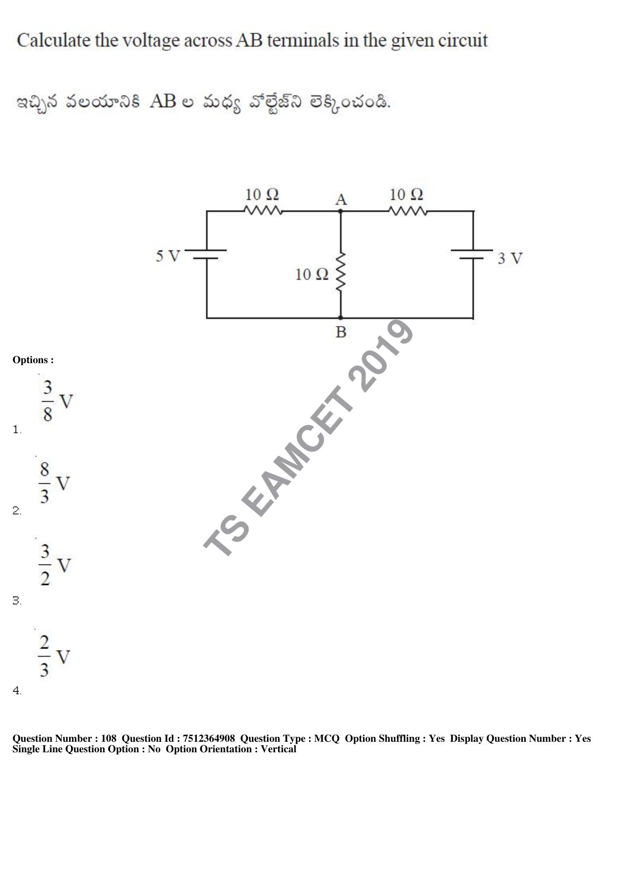 TS EAMCET 2019 Engineering Question Paper with Key (4 May 2019 Afternoon) - Page 81