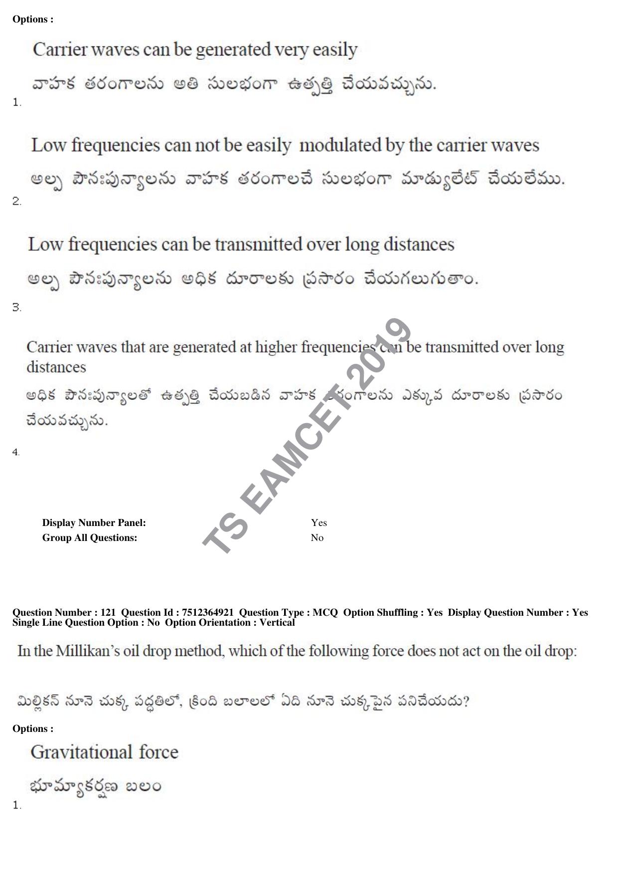 TS EAMCET 2019 Engineering Question Paper with Key (4 May 2019 Afternoon) - Page 91