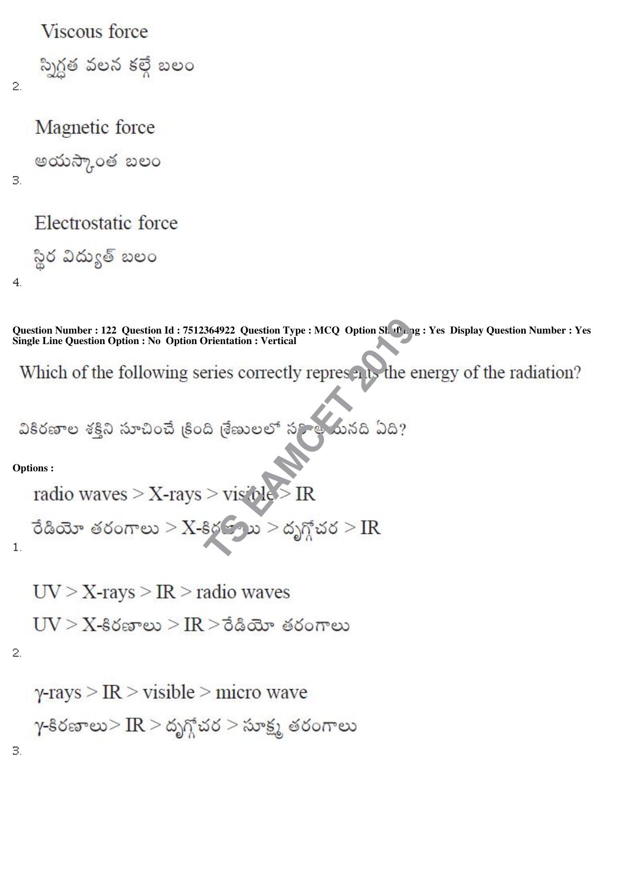 TS EAMCET 2019 Engineering Question Paper with Key (4 May 2019 Afternoon) - Page 92