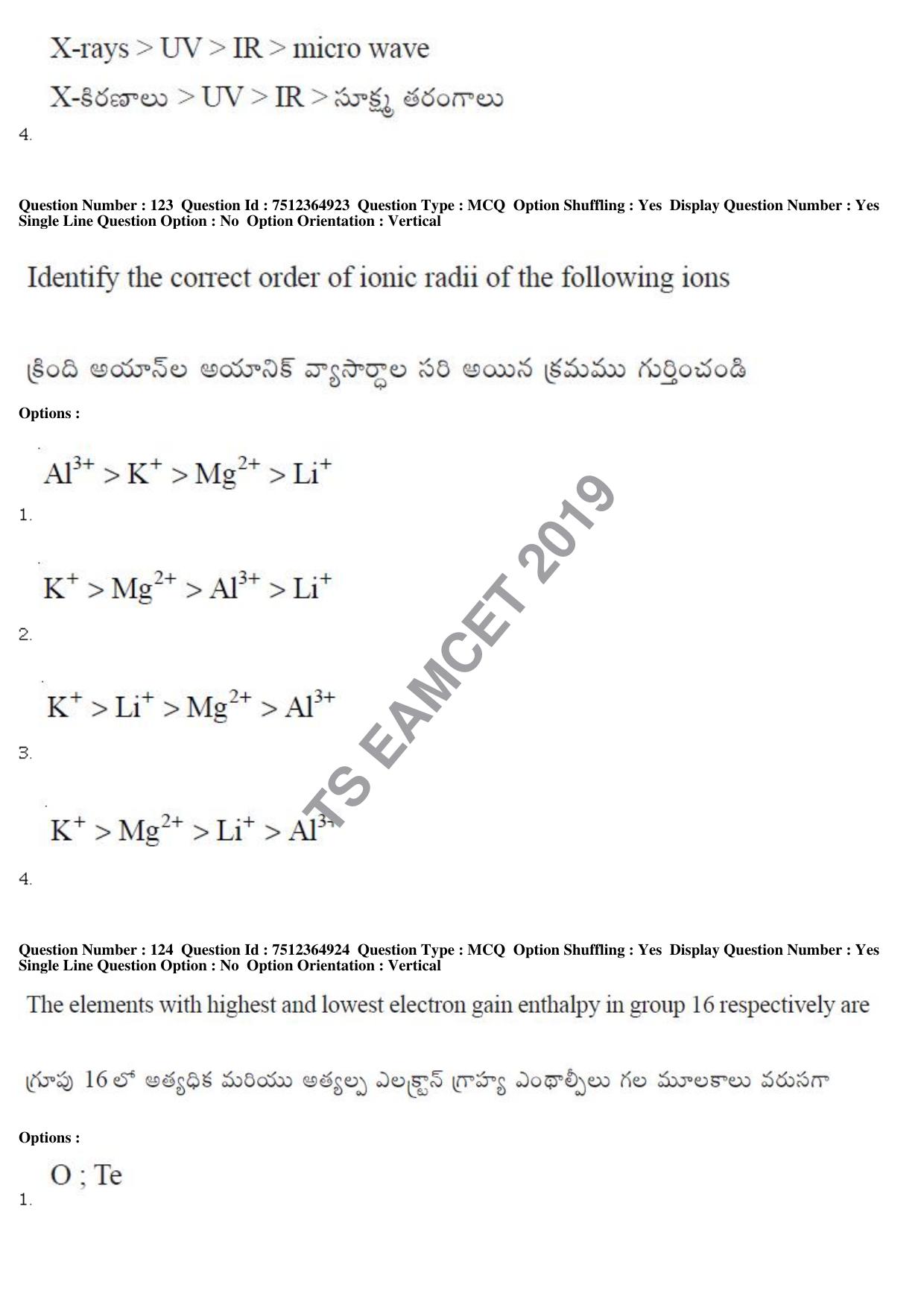 TS EAMCET 2019 Engineering Question Paper with Key (4 May 2019 Afternoon) - Page 93