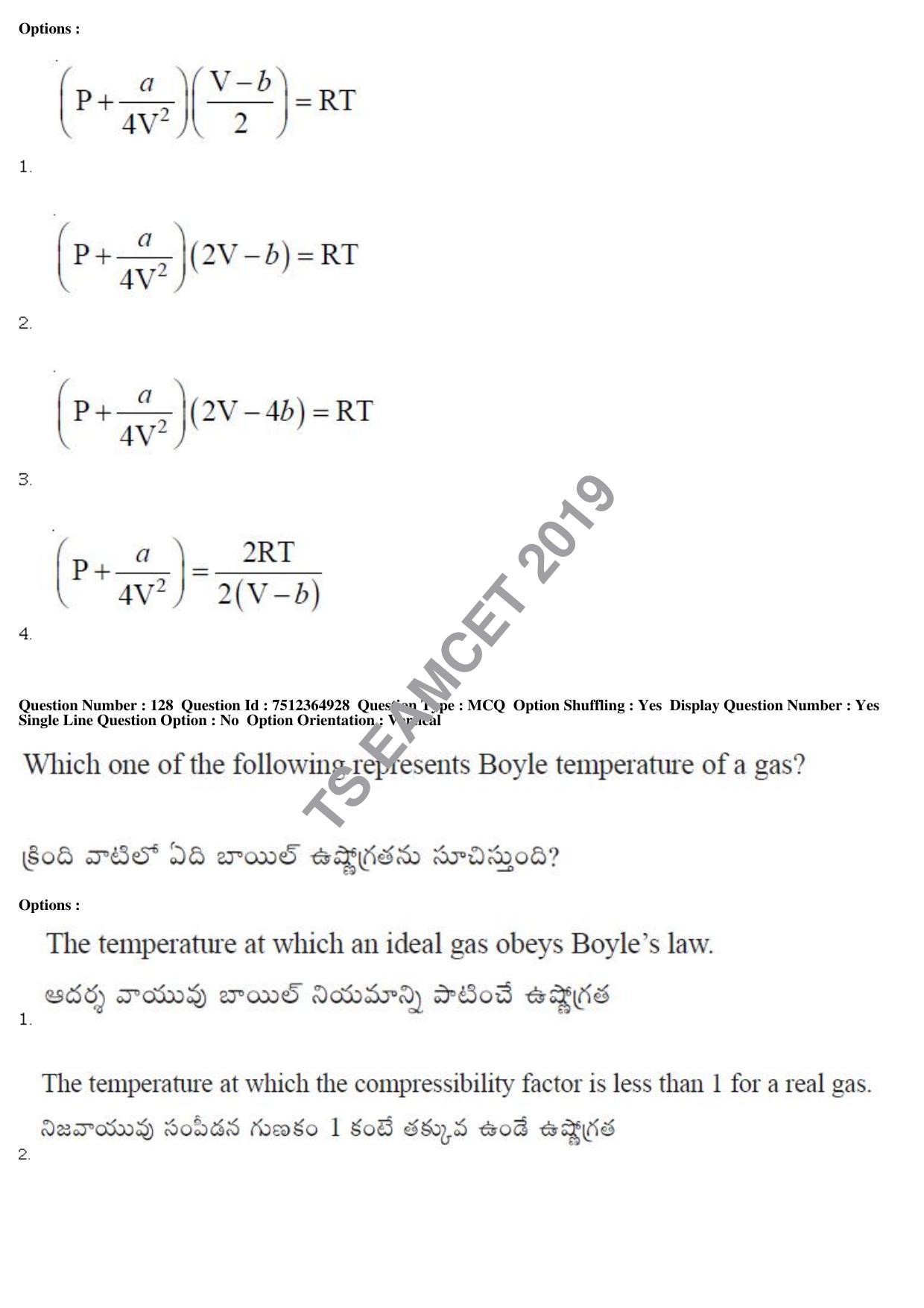 TS EAMCET 2019 Engineering Question Paper with Key (4 May 2019 Afternoon) - Page 96
