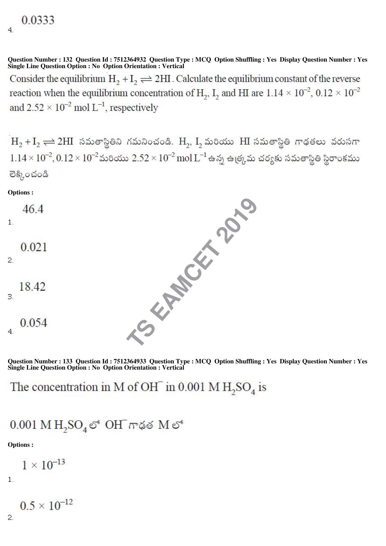 TS EAMCET 2019 Engineering Question Paper with Key (4 May 2019 Afternoon) - Page 99
