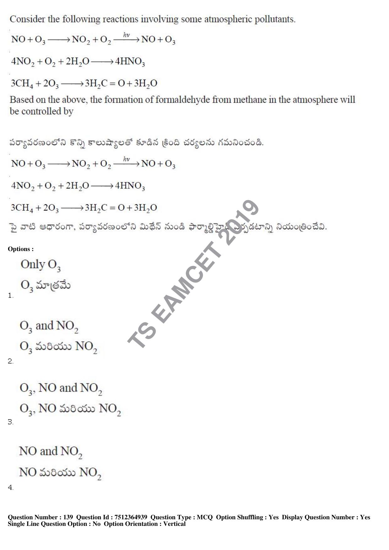 TS EAMCET 2019 Engineering Question Paper with Key (4 May 2019 Afternoon) - Page 103