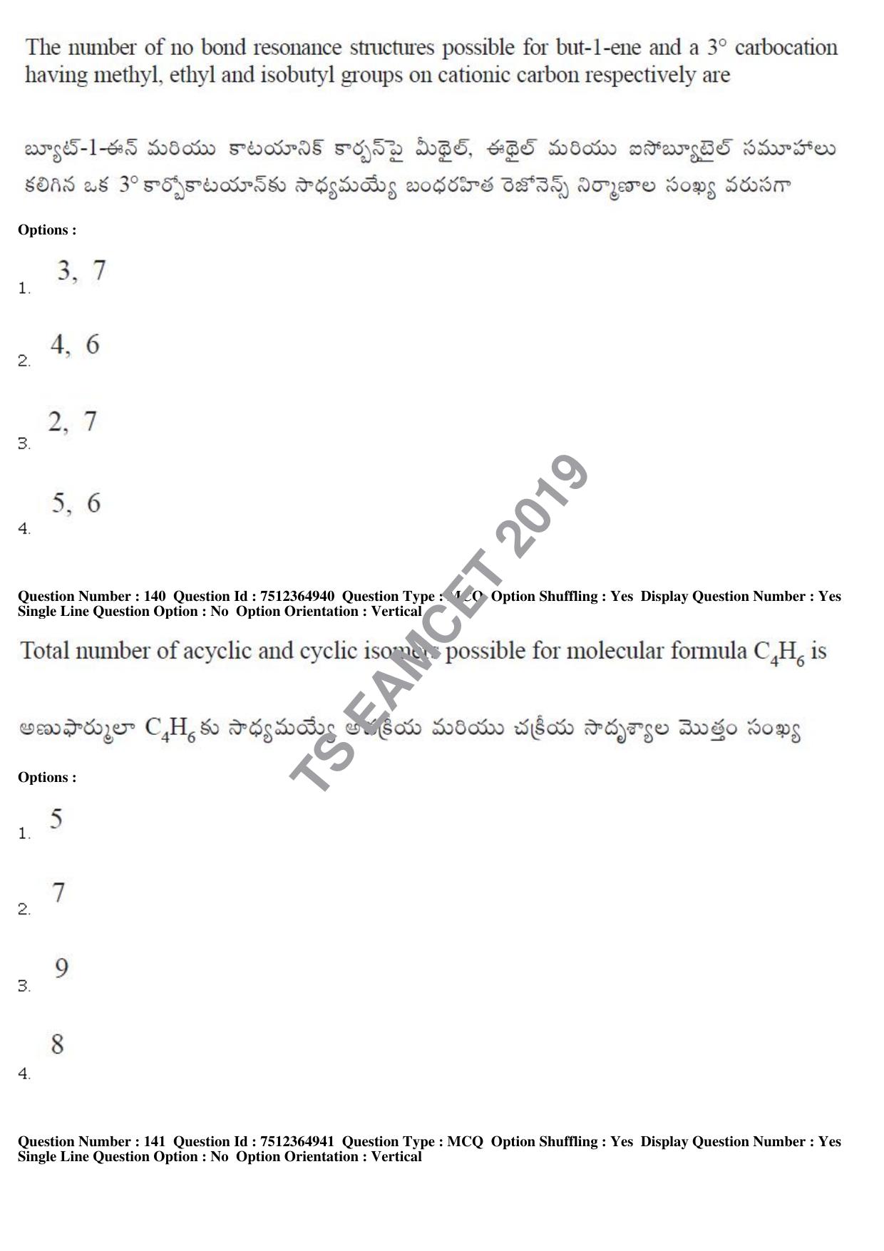 TS EAMCET 2019 Engineering Question Paper with Key (4 May 2019 Afternoon) - Page 104