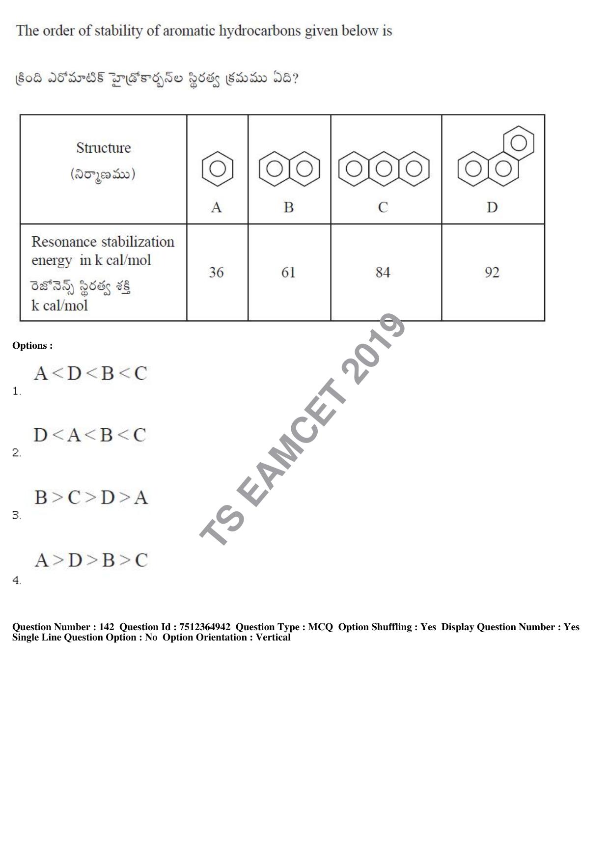 TS EAMCET 2019 Engineering Question Paper with Key (4 May 2019 Afternoon) - Page 105