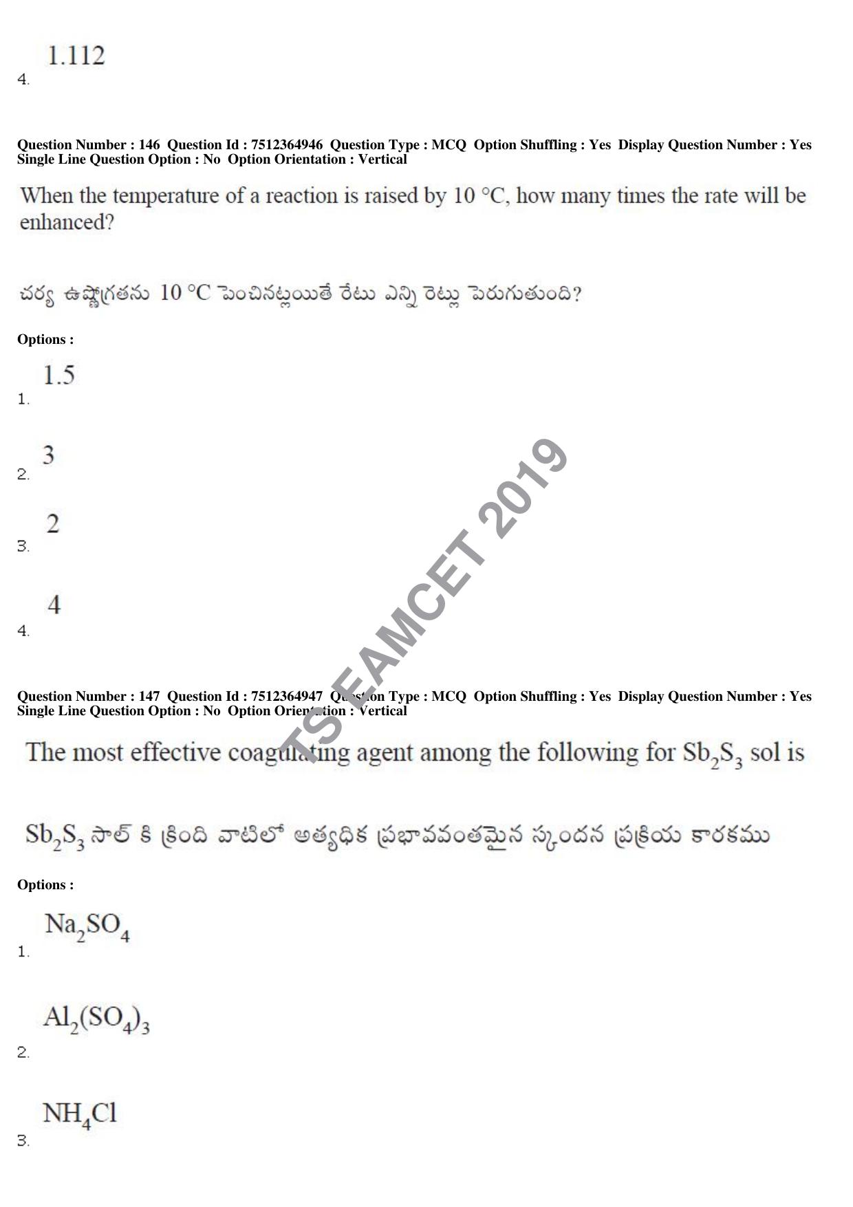 TS EAMCET 2019 Engineering Question Paper with Key (4 May 2019 Afternoon) - Page 109