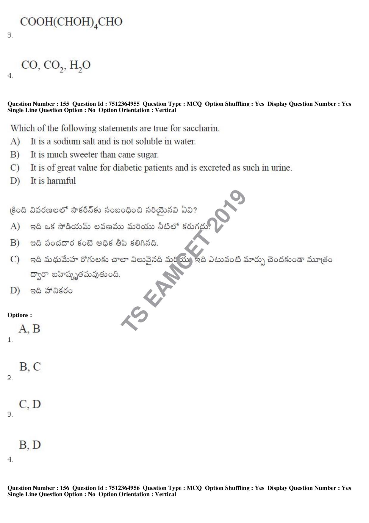 TS EAMCET 2019 Engineering Question Paper with Key (4 May 2019 Afternoon) - Page 115
