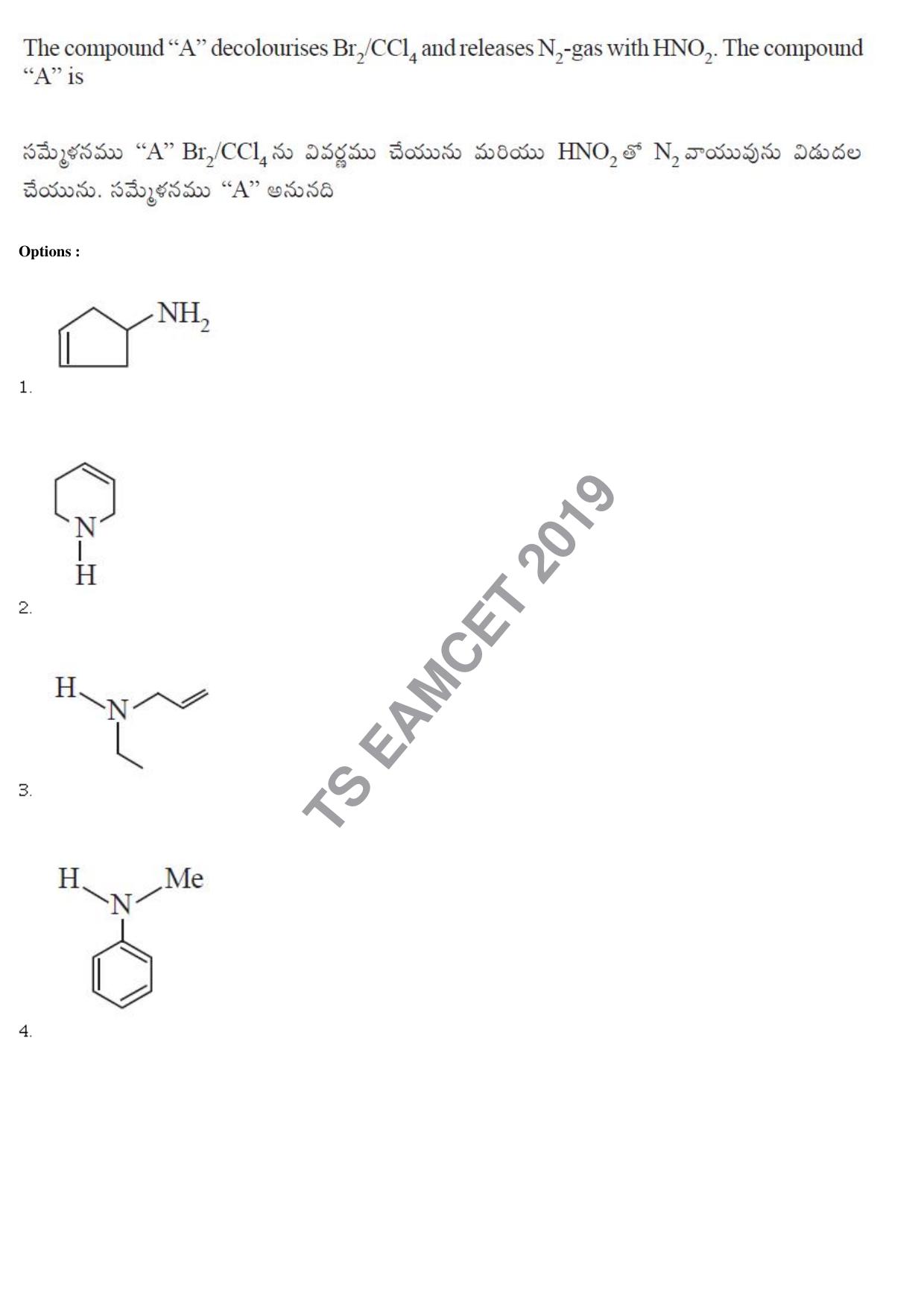 TS EAMCET 2019 Engineering Question Paper with Key (4 May 2019 Afternoon) - Page 119