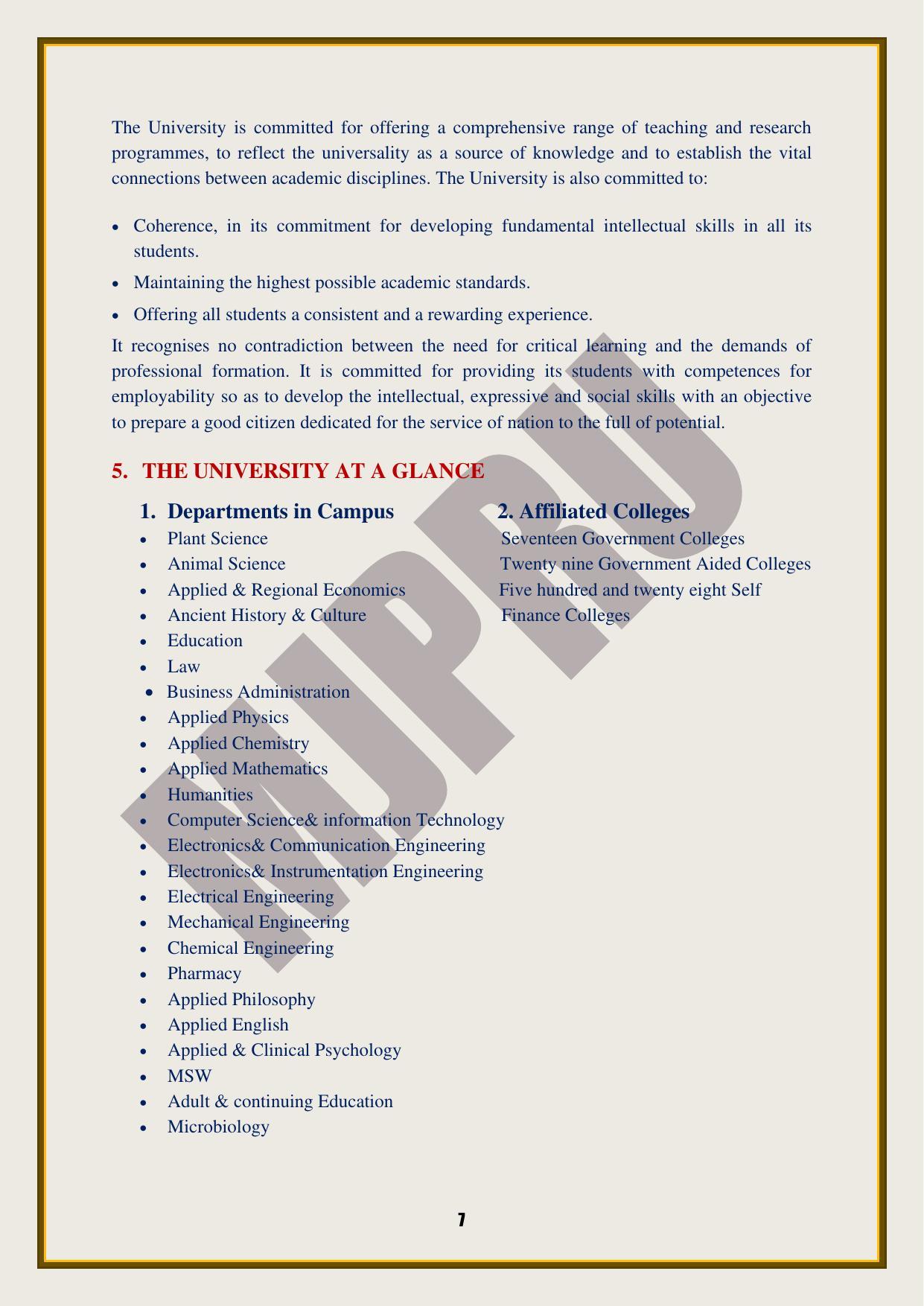 Mahatma Jyotiba Phule Rohilkhand University, Bareilly Information Brochure 2022-24 - Page 7