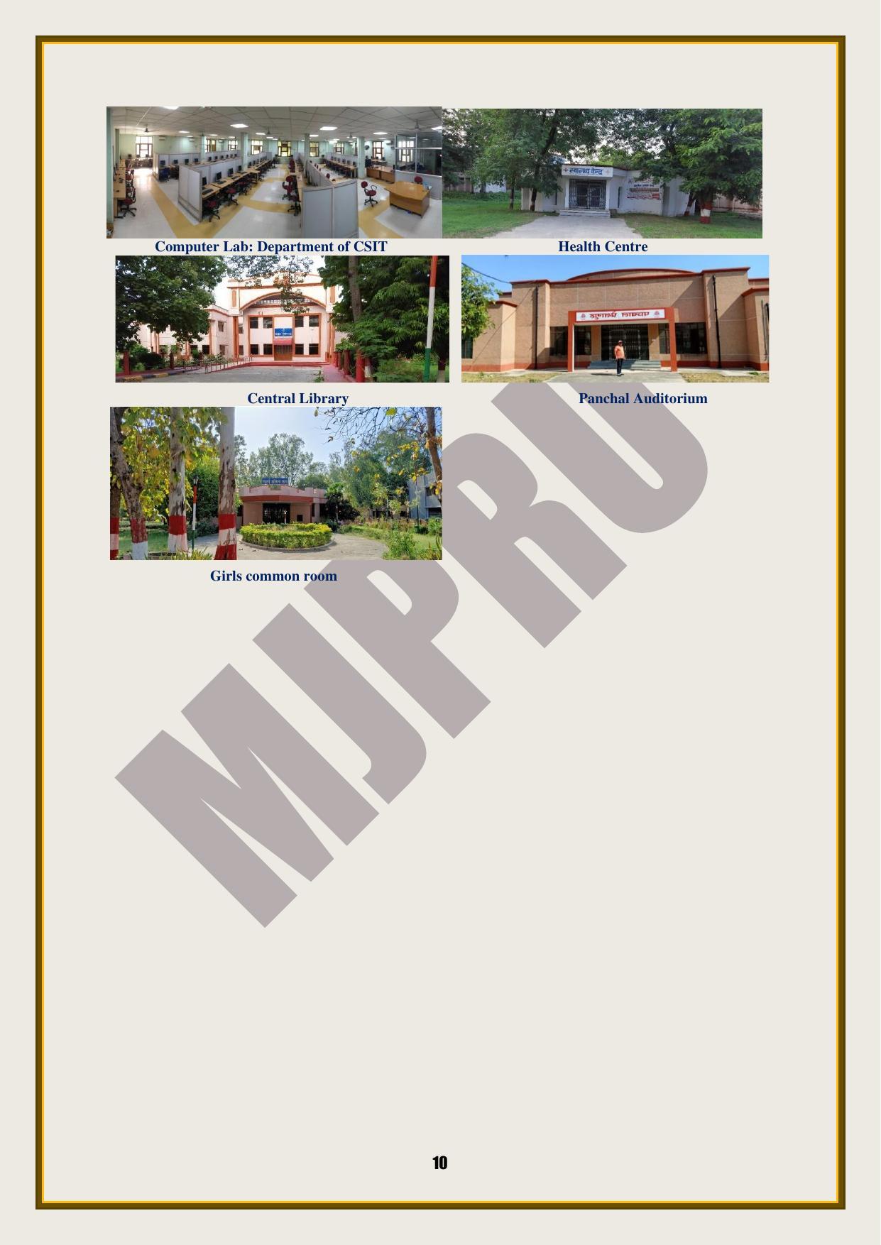 Mahatma Jyotiba Phule Rohilkhand University, Bareilly Information Brochure 2022-24 - Page 10