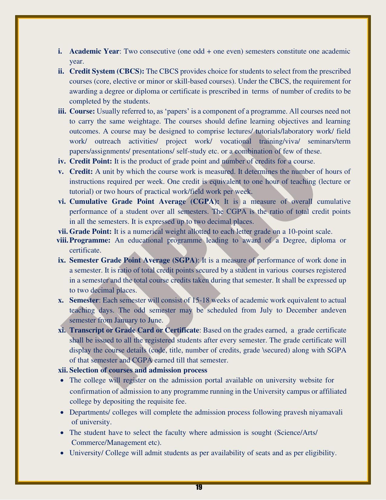 Mahatma Jyotiba Phule Rohilkhand University, Bareilly Information Brochure 2022-24 - Page 19